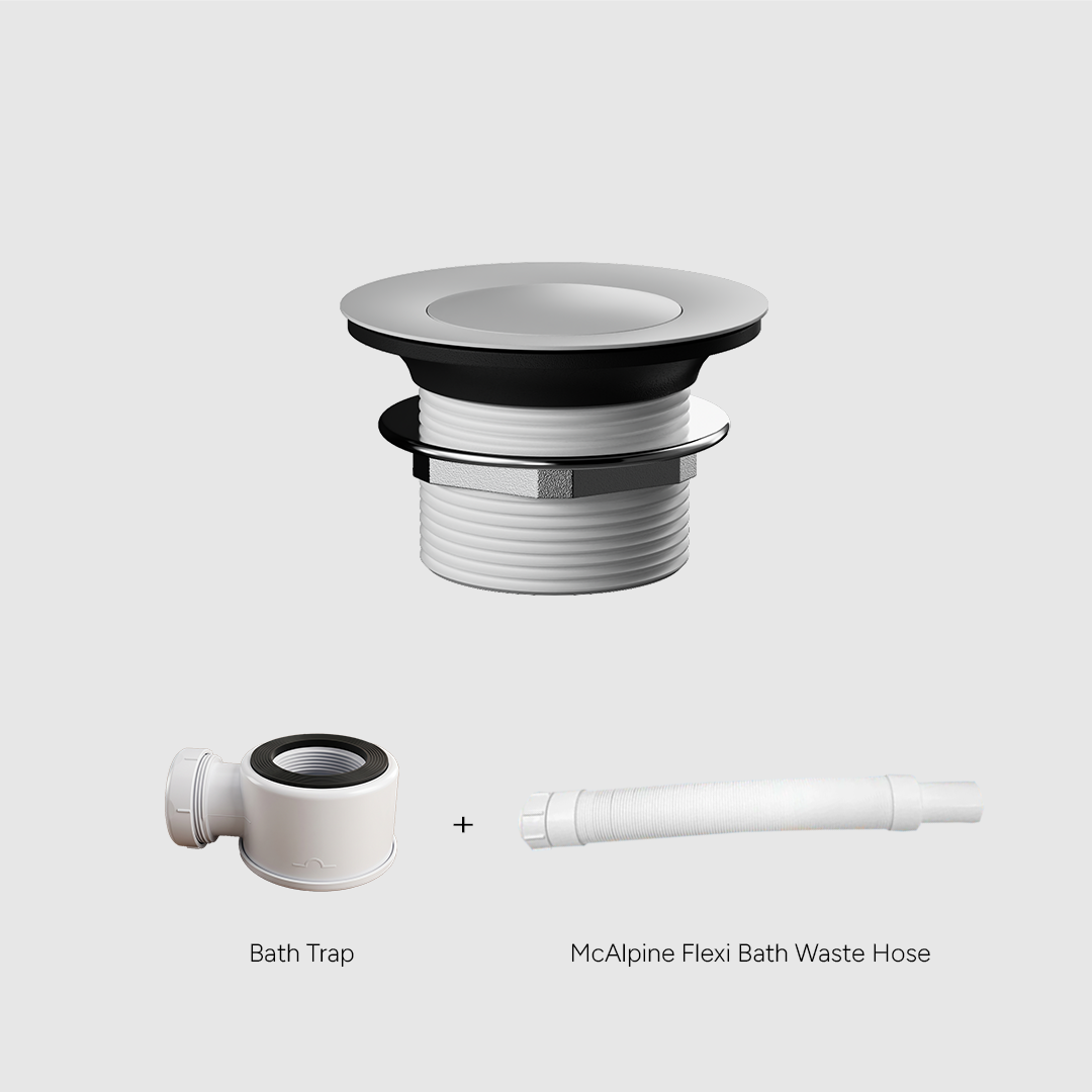 Versa Pop Up Bath Waste Kit 40mm | Non-Overflow Short Tail