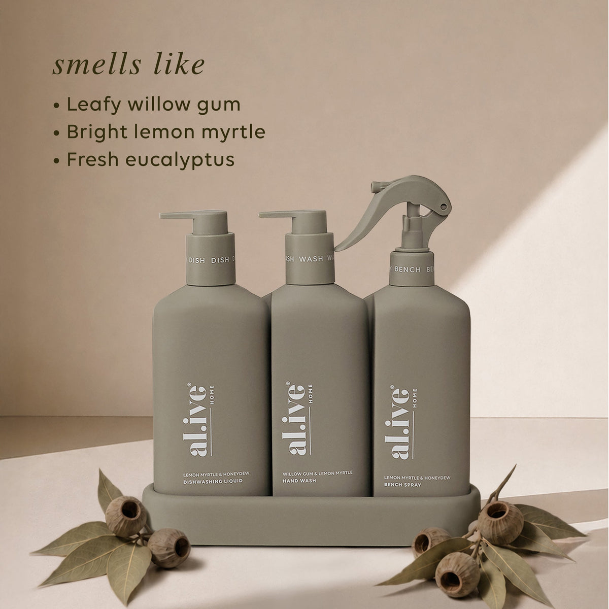 Al.ive Kitchen Trio Limited Edition - Willow Gum & Lemon Myrtle + Lemon Myrtle & Honeydew