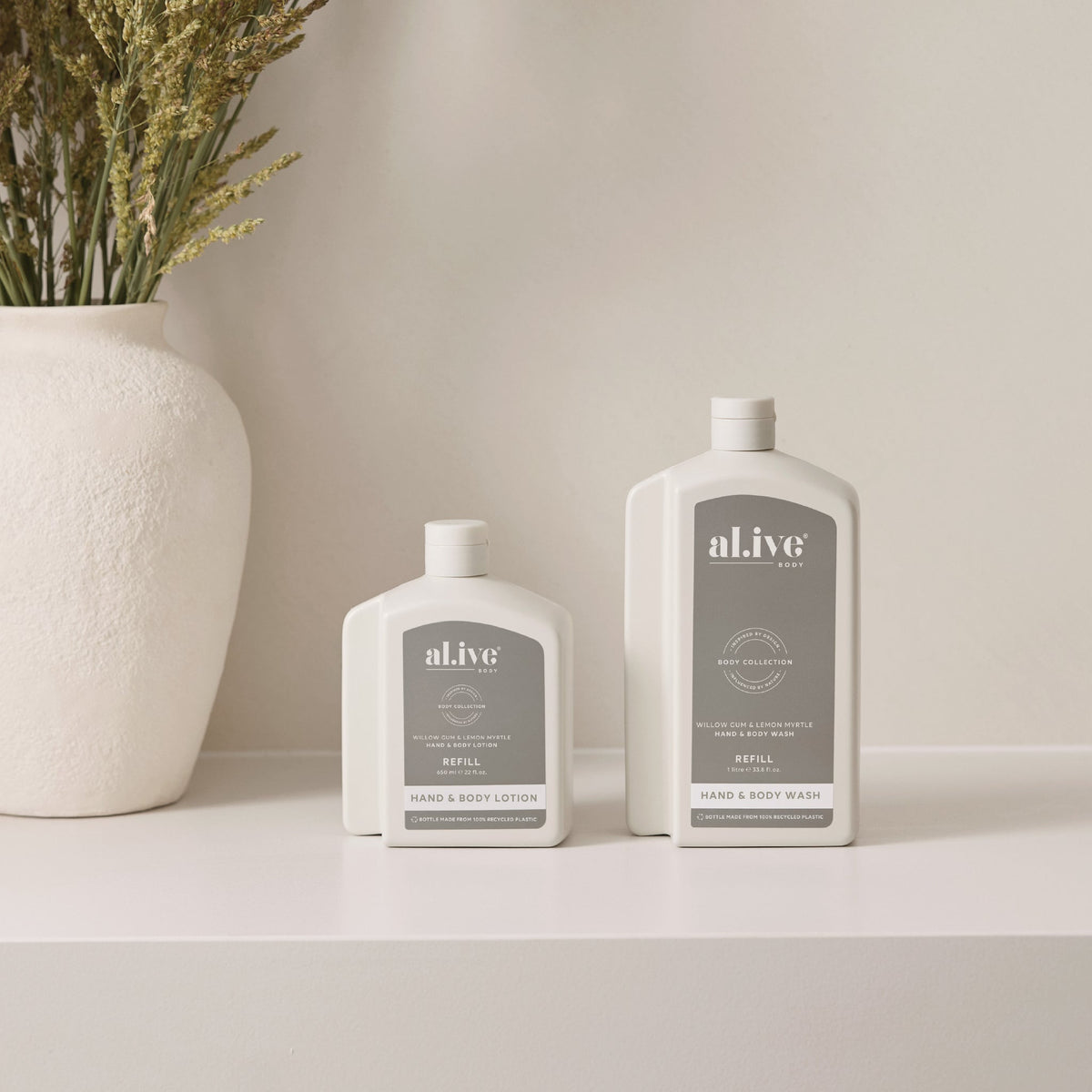 Al.ive Hand & Body Lotion Refill - Willow Gum & Lemon Myrtle 650ml