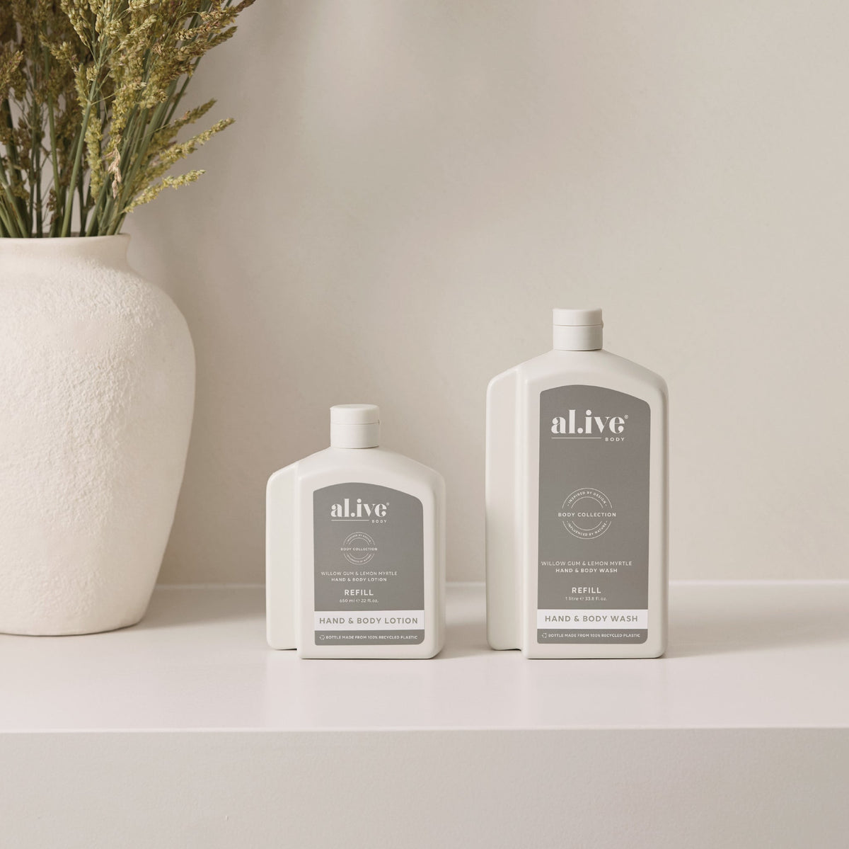 al.ive body Hand & Body Wash Refill Willow Gum & Lemon Myrtle - lifestyle shot