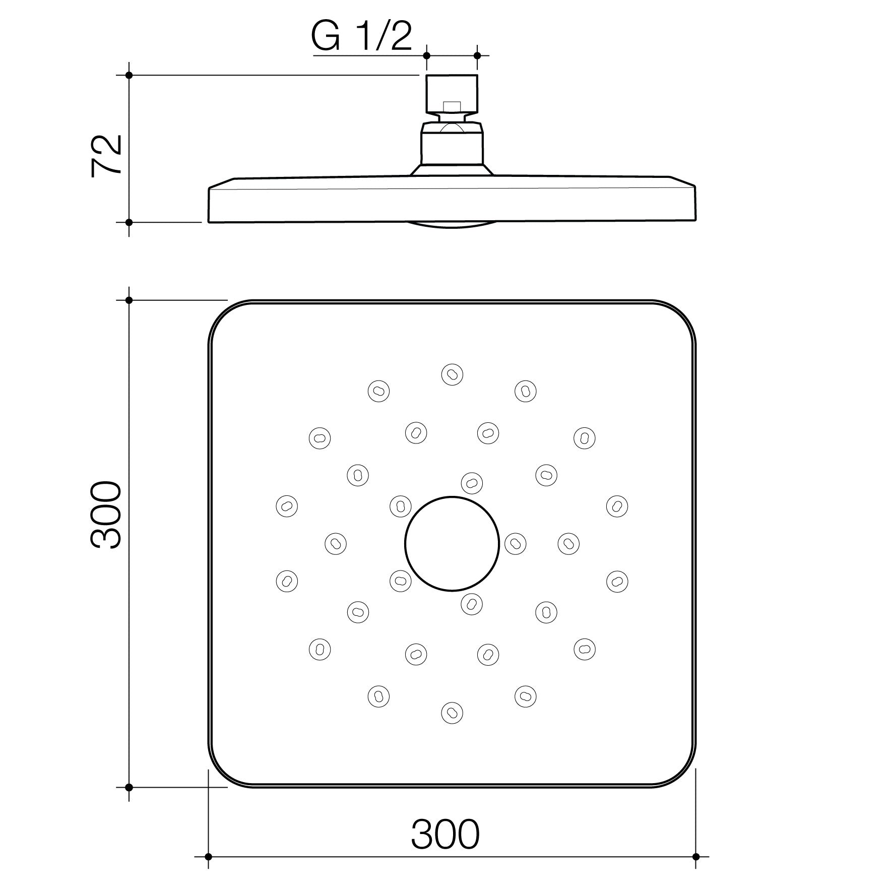 METHVEN-WAIPORI-MK2-OVER-HEAD-SHOWER-HEAD-ONLY-3-STAR-TECHNICAL-DRAWING