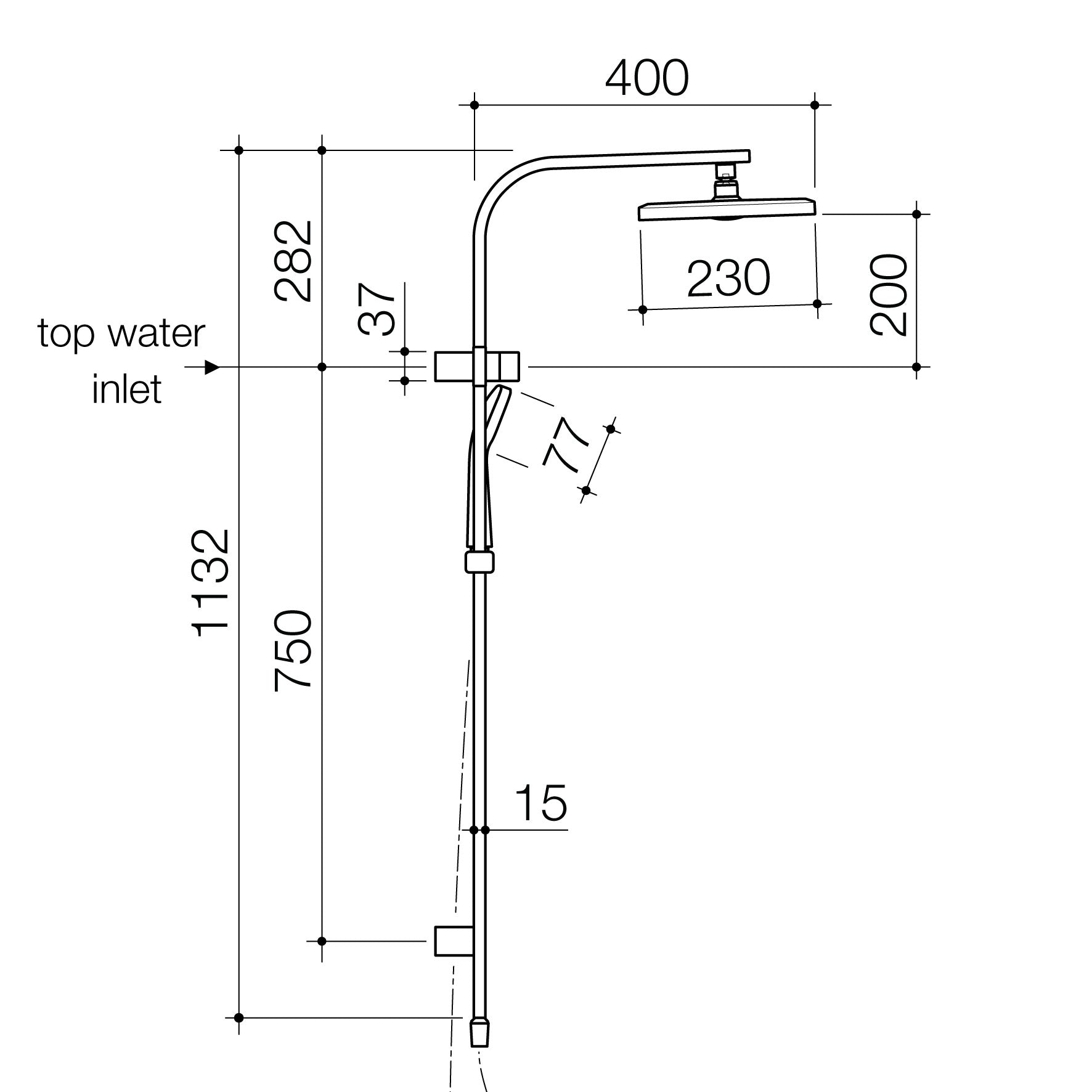 WAIPORI-MK2-RAIL-SHOWER-WITH-OVERHEAD-TECHNICAL-DRAWING