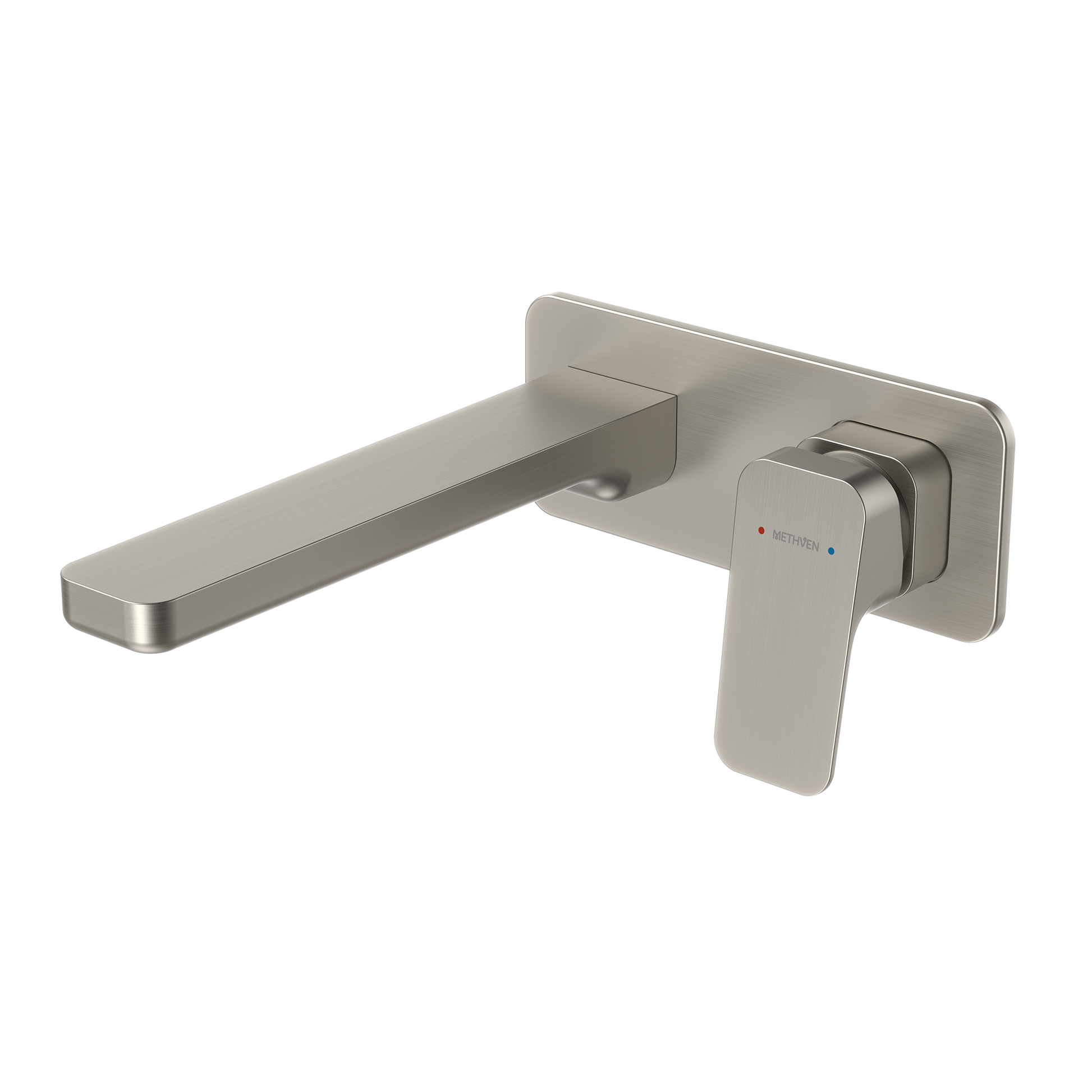 METHVEN-WAIPORI-MK2-WALL-BASIN-BATH-MIXER-BRUSHED-NICKELL