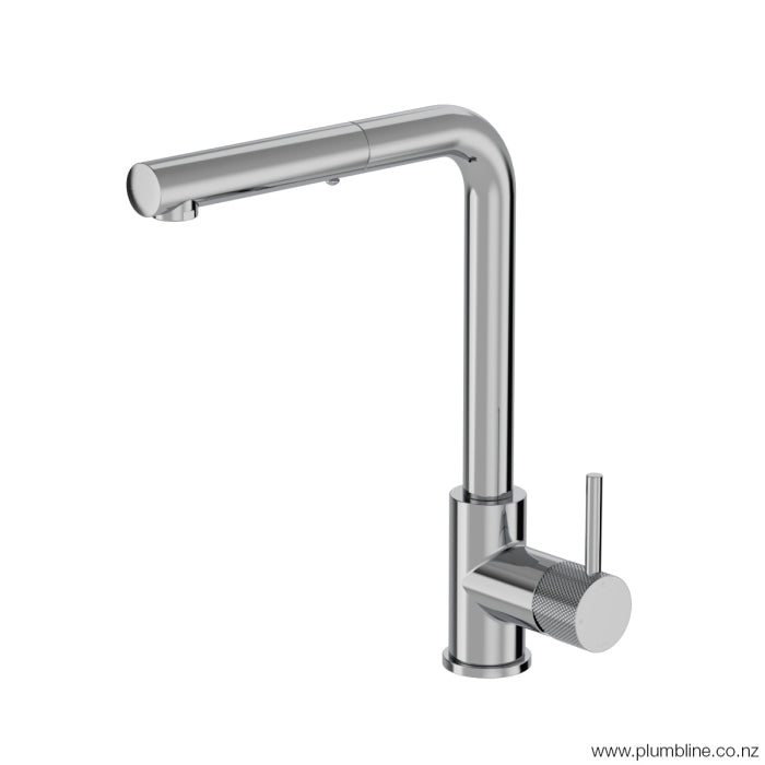 Plumbline Buddy X Kitchen Mixer Straight Spout With Pull Out Spray