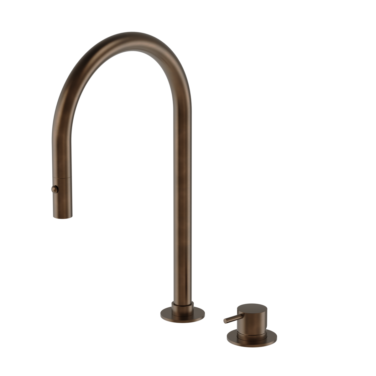 Plumbline Buddy 2 Hole Kitchen Mixer Round Spout With Pull Out Spray