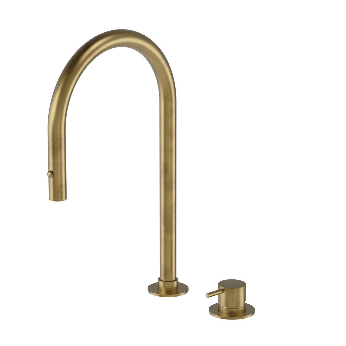 Plumbline Buddy 2 Hole Kitchen Mixer Round Spout With Pull Out Spray