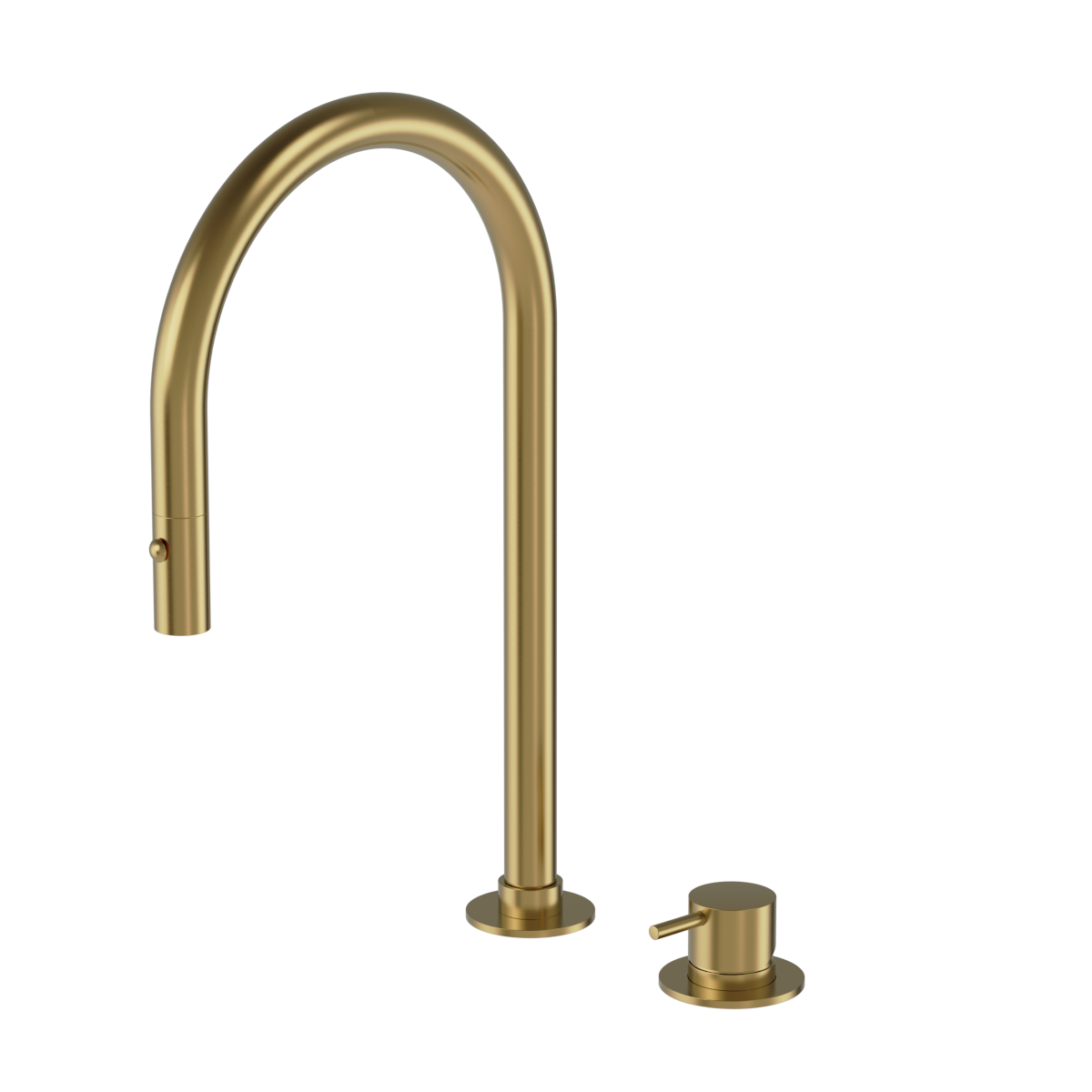 Plumbline Buddy 2 Hole Kitchen Mixer Round Spout With Pull Out Spray