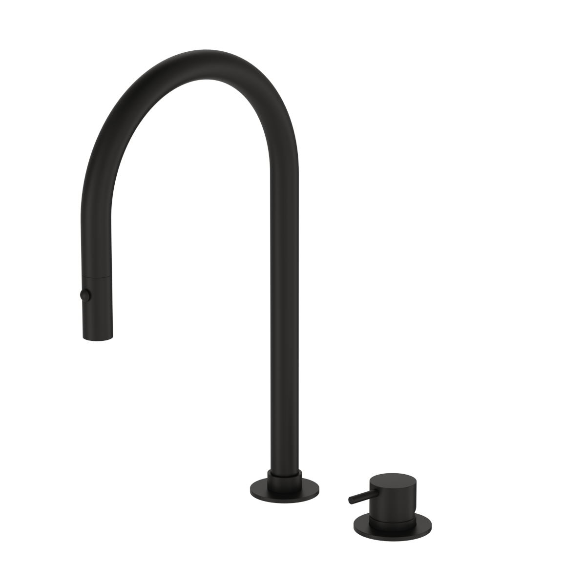 Plumbline Buddy 2 Hole Kitchen Mixer Round Spout With Pull Out Spray