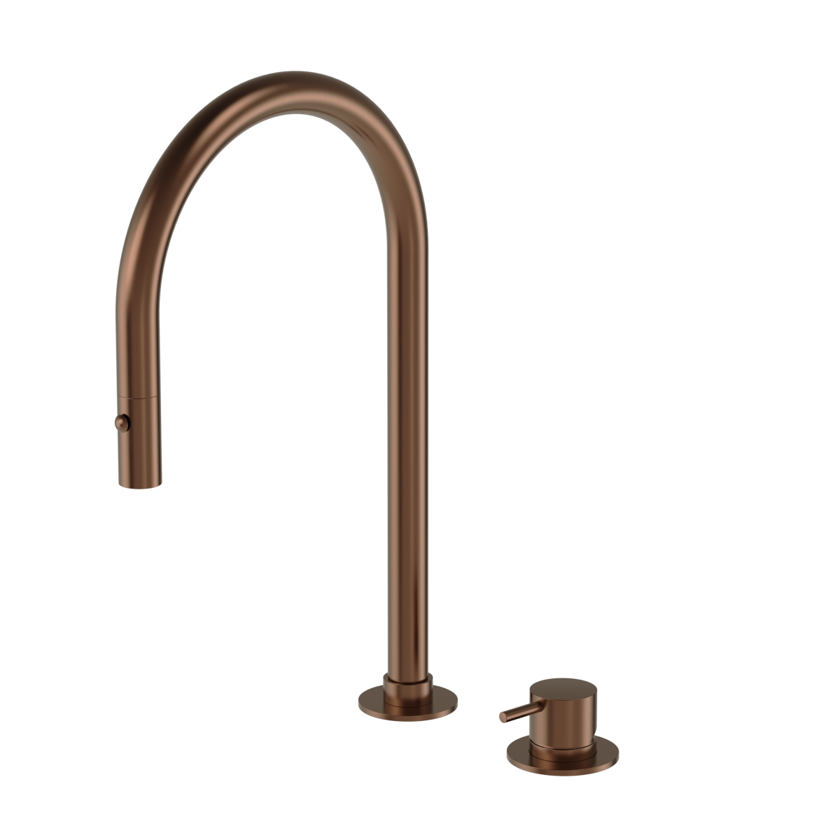 Plumbline Buddy 2 Hole Kitchen Mixer Round Spout With Pull Out Spray