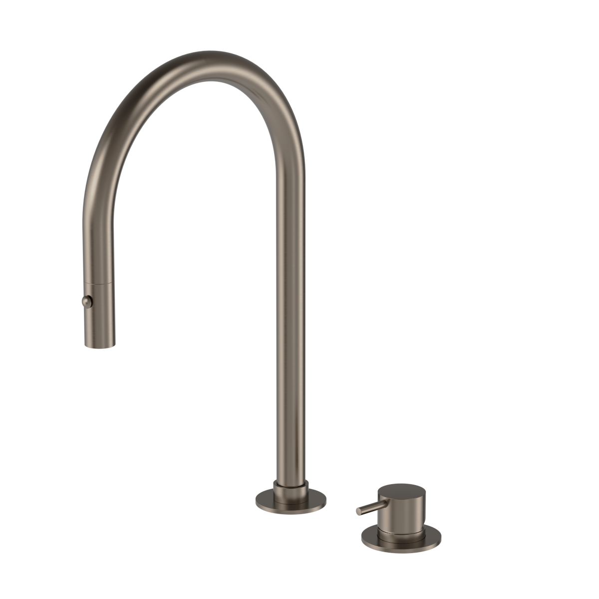 Plumbline Buddy 2 Hole Kitchen Mixer Round Spout With Pull Out Spray