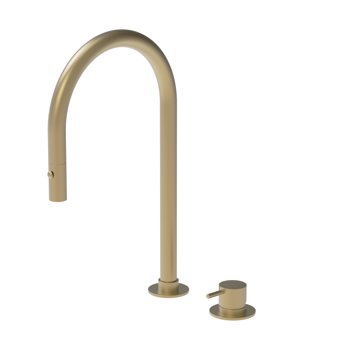 Plumbline Buddy 2 Hole Kitchen Mixer Round Spout With Pull Out Spray