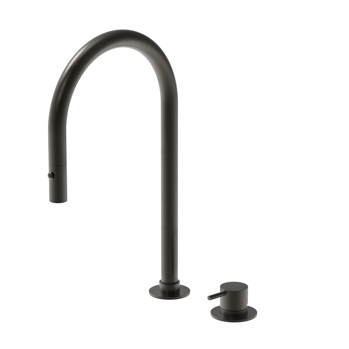 Plumbline Buddy 2 Hole Kitchen Mixer Round Spout With Pull Out Spray