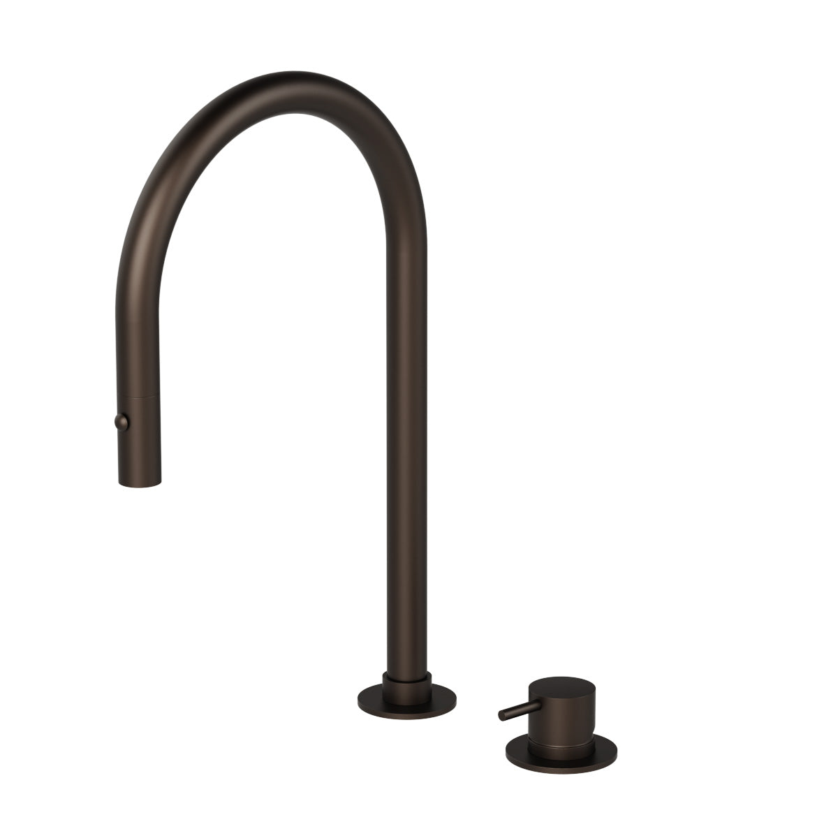 Plumbline Buddy 2 Hole Kitchen Mixer Round Spout With Pull Out Spray