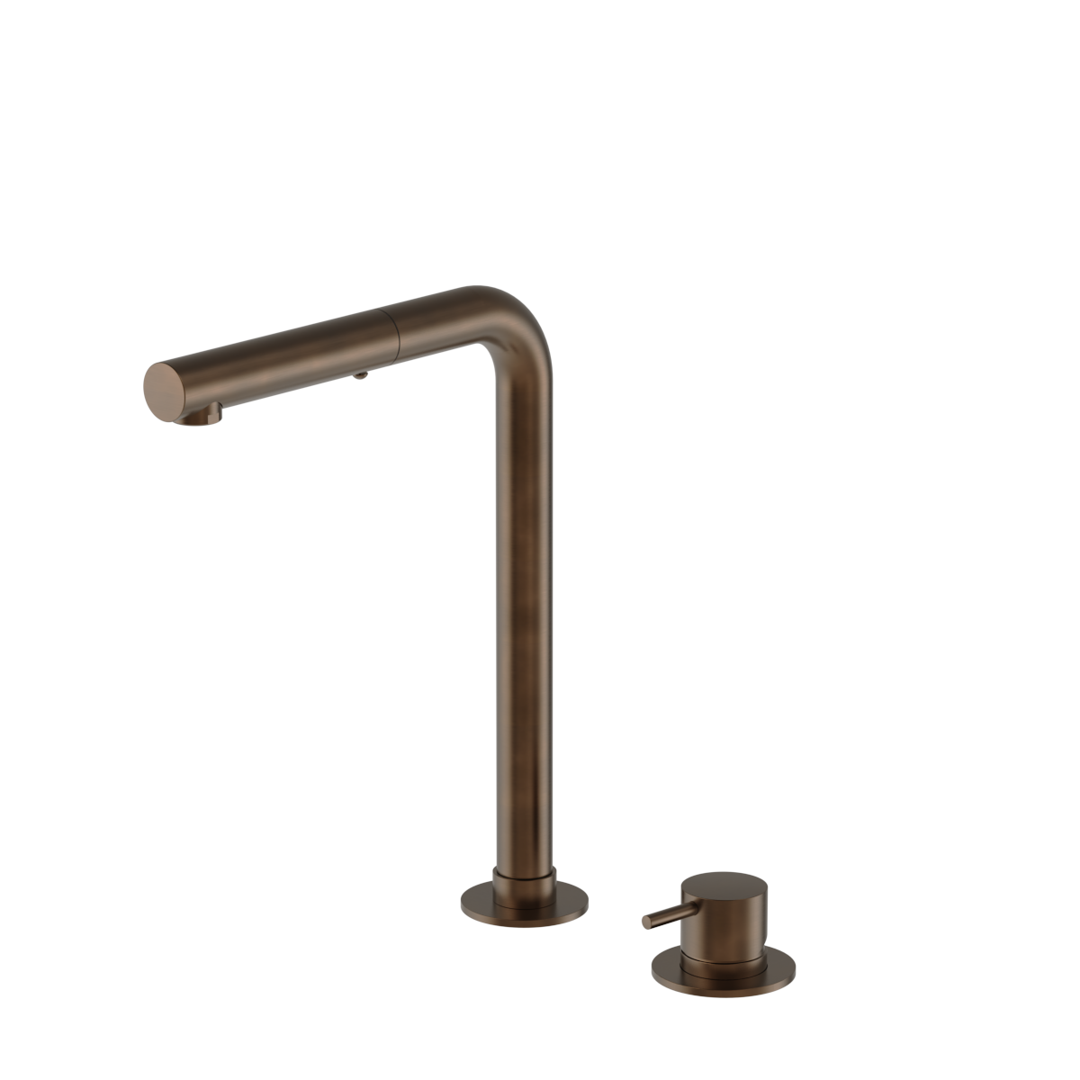 Plumbline Buddy 2 Hole Kitchen Mixer Straight Spout With Pull Out Spray