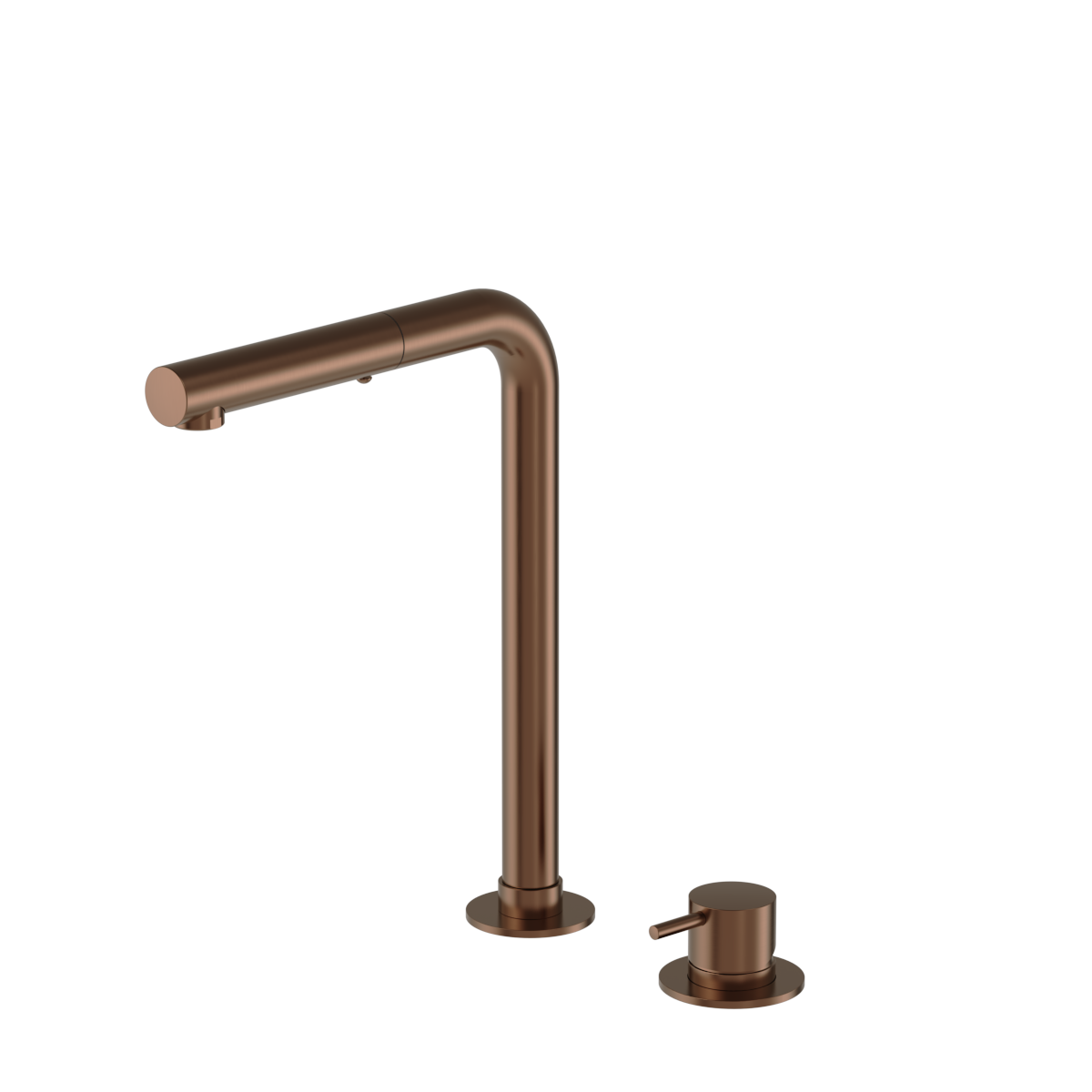 Plumbline Buddy 2 Hole Kitchen Mixer Straight Spout With Pull Out Spray