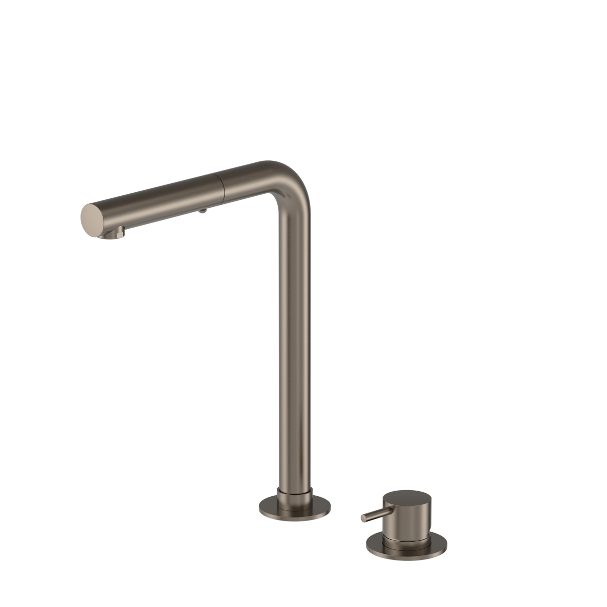 Plumbline Buddy 2 Hole Kitchen Mixer Straight Spout With Pull Out Spray