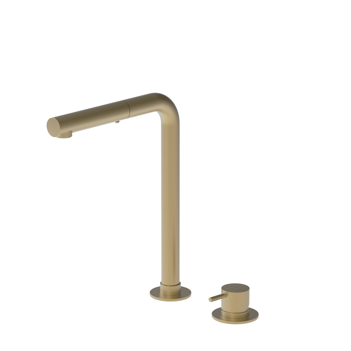 Plumbline Buddy 2 Hole Kitchen Mixer Straight Spout With Pull Out Spray
