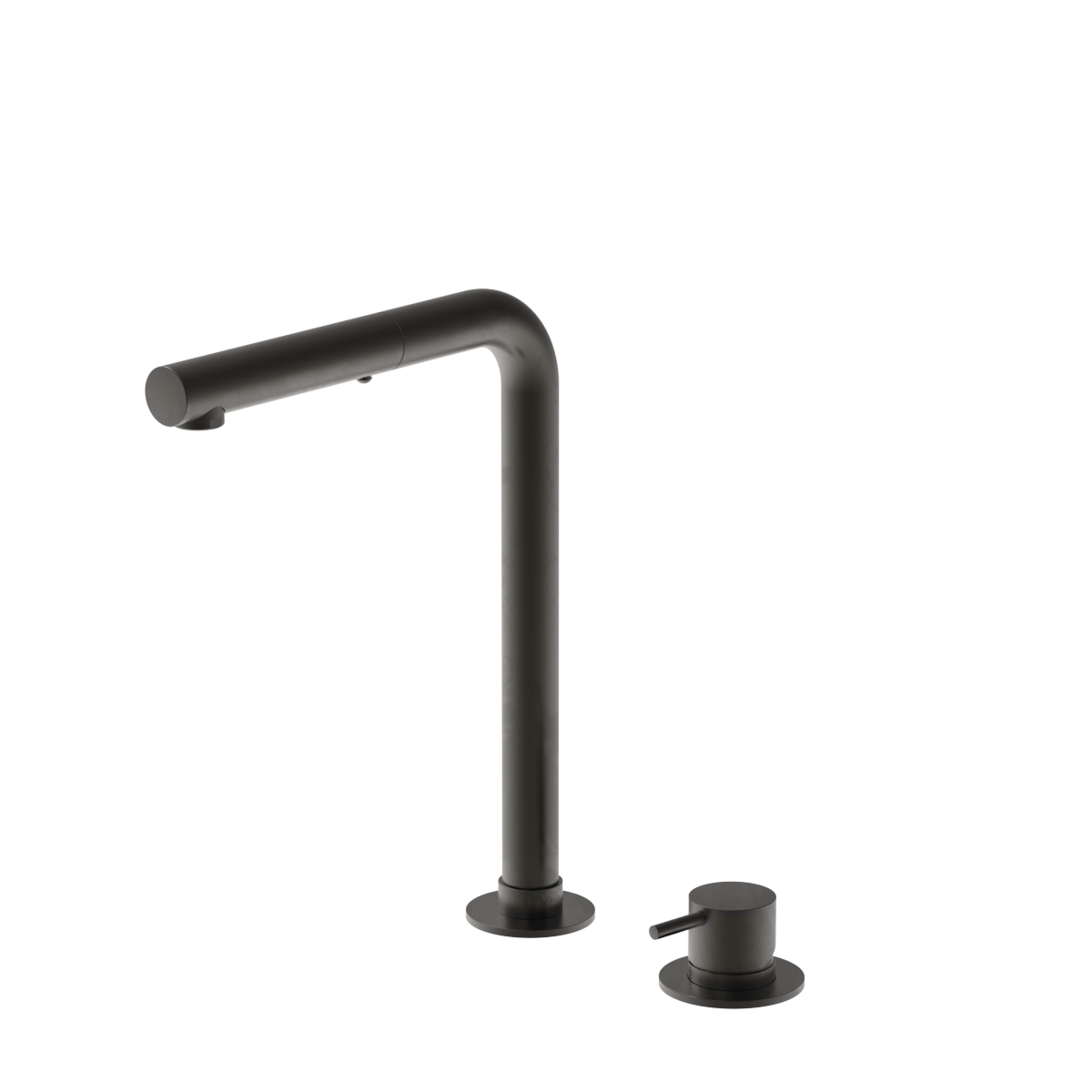 Plumbline Buddy 2 Hole Kitchen Mixer Straight Spout With Pull Out Spray