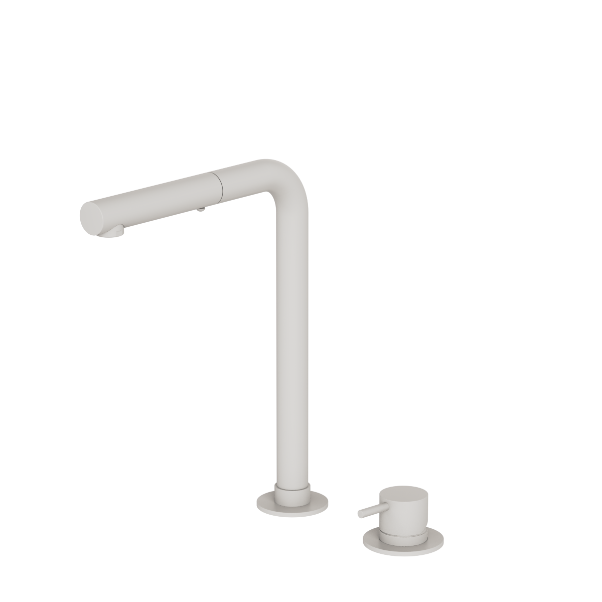 Plumbline Buddy 2 Hole Kitchen Mixer Straight Spout With Pull Out Spray