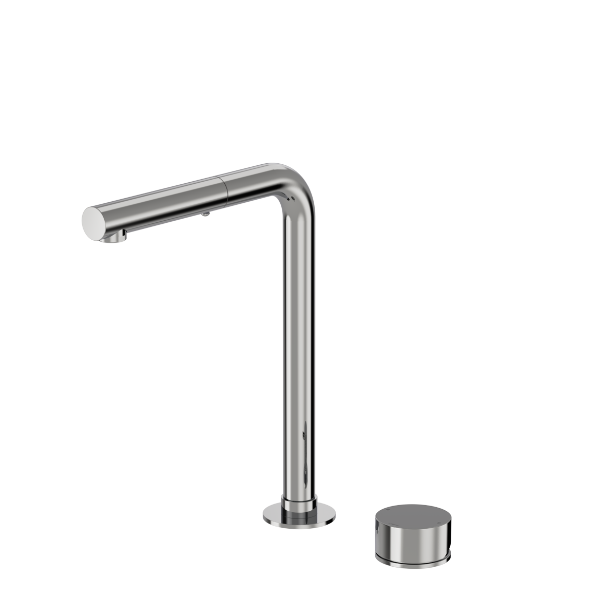 Plumbline Buddy Zero 2 Hole Kitchen Mixer Straight Spout With Pull Out Spray