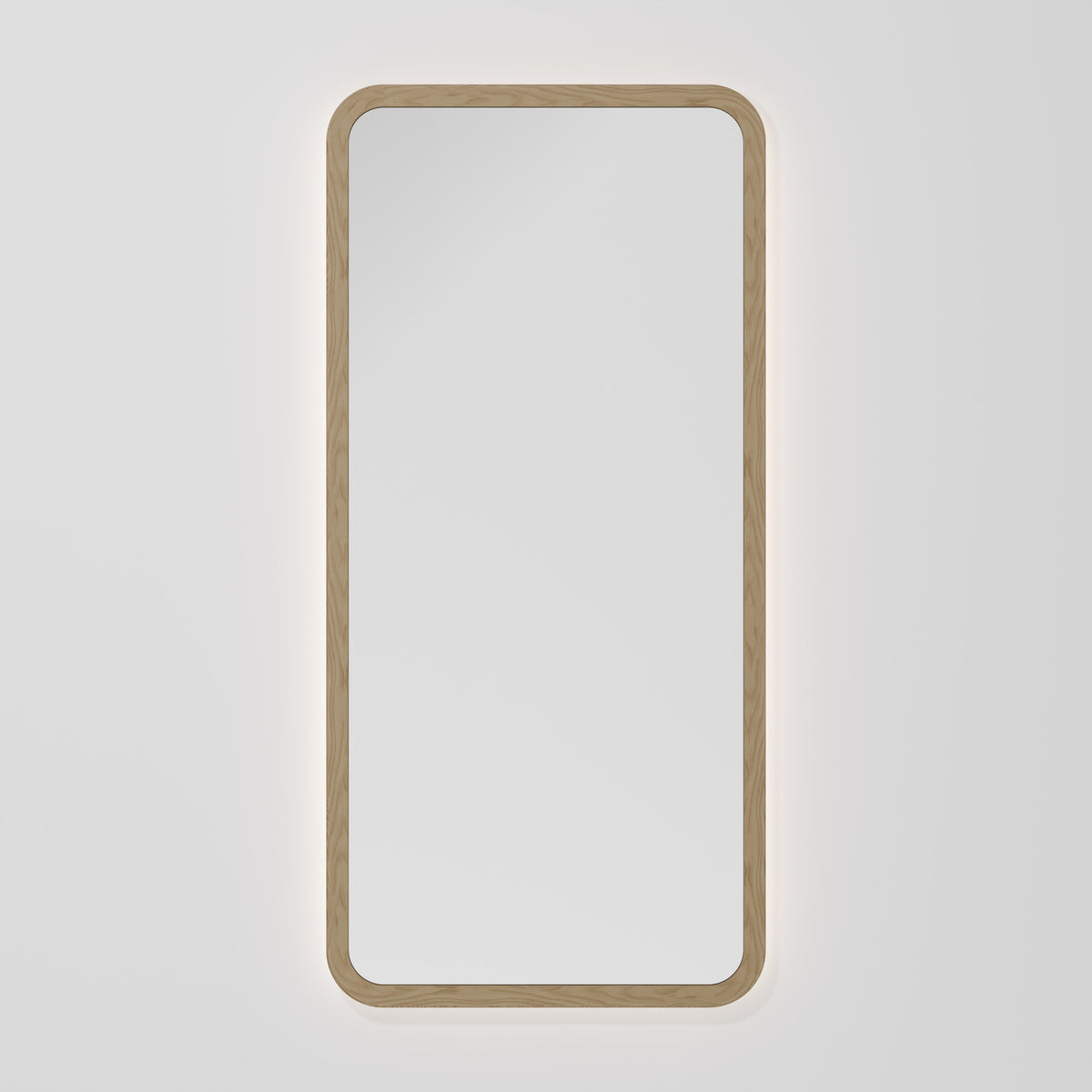 Sora Rectangle LED Mirror 500x1050 in Light Ash finish