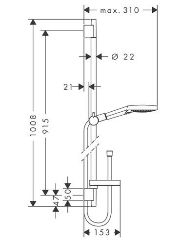 hansgrohe-raindance-s150-select-slide-shower-spec-sheet