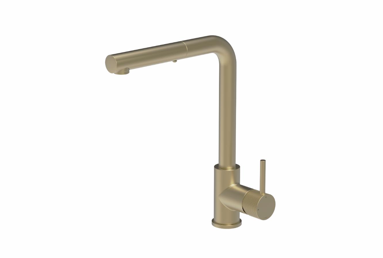 Plumbline Buddy X Kitchen Mixer Straight Spout With Pull Out Spray