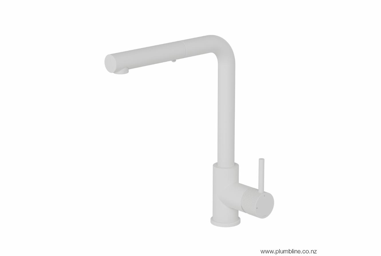 Plumbline Buddy X Kitchen Mixer Straight Spout With Pull Out Spray