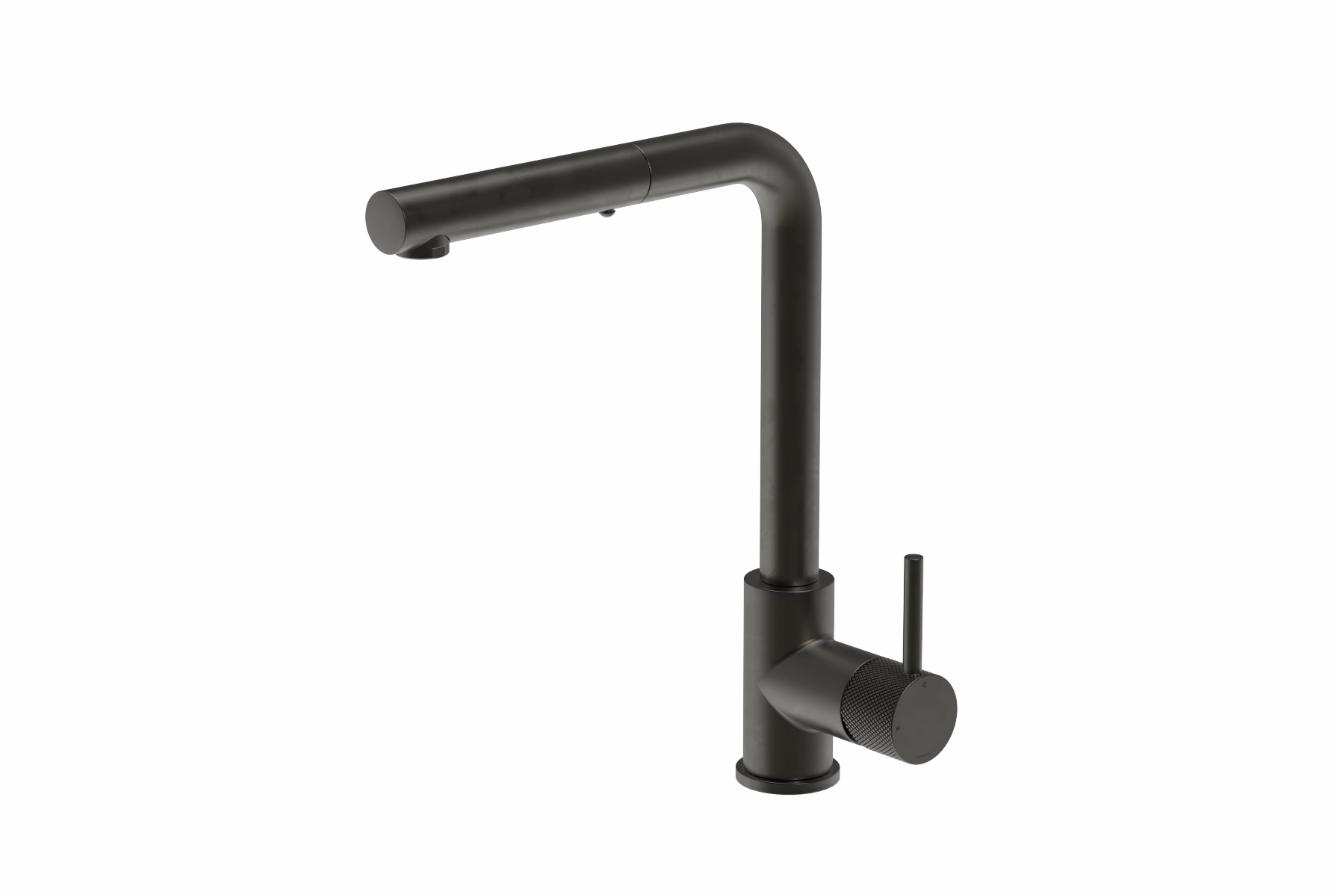 Plumbline Buddy X Kitchen Mixer Straight Spout With Pull Out Spray