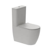 Plumbline Zen II Rimless Back To Wall Toilet Suite With Slim Seat Matt White
