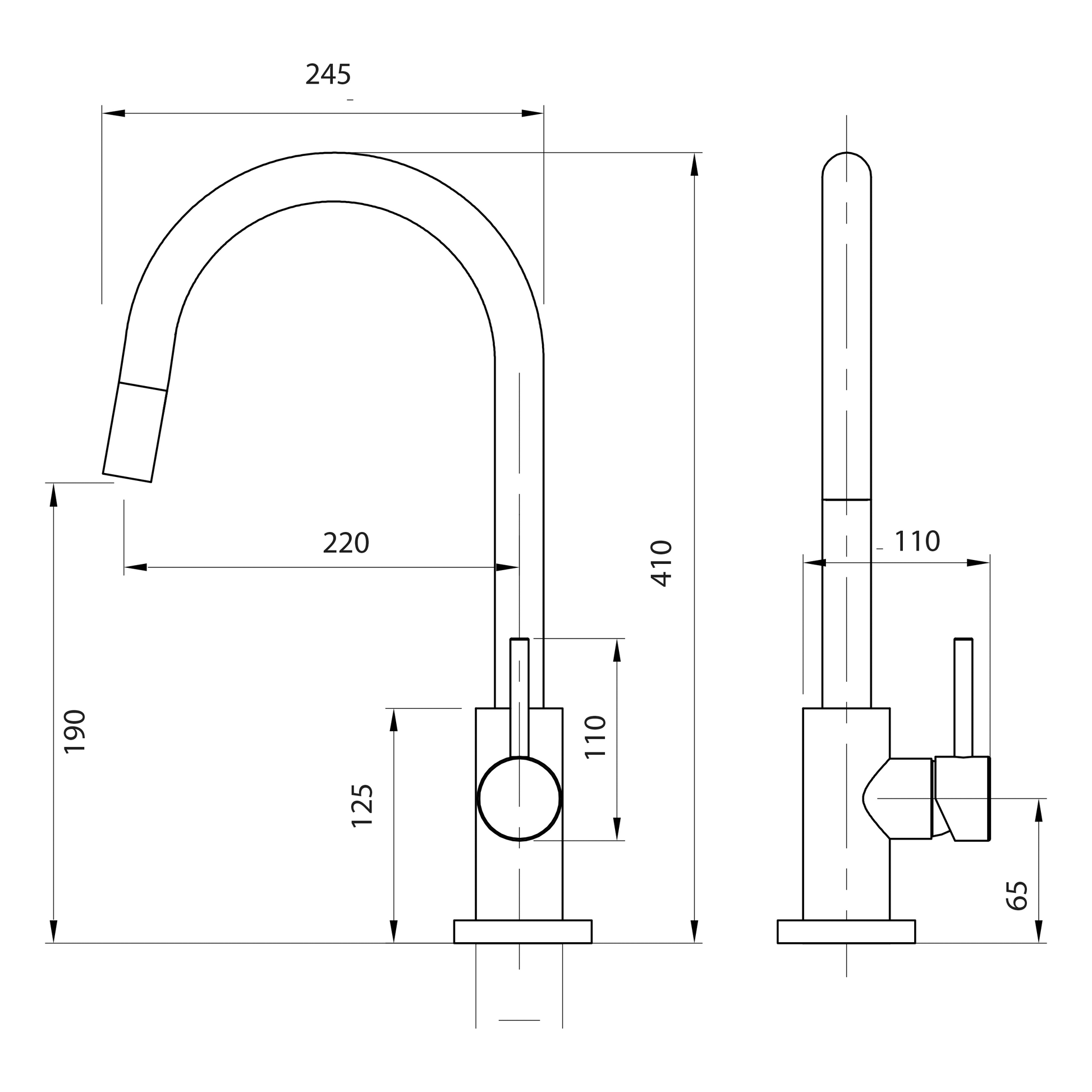 voda-storm-minimalist-pullout-sink-mixer-spec-sheet