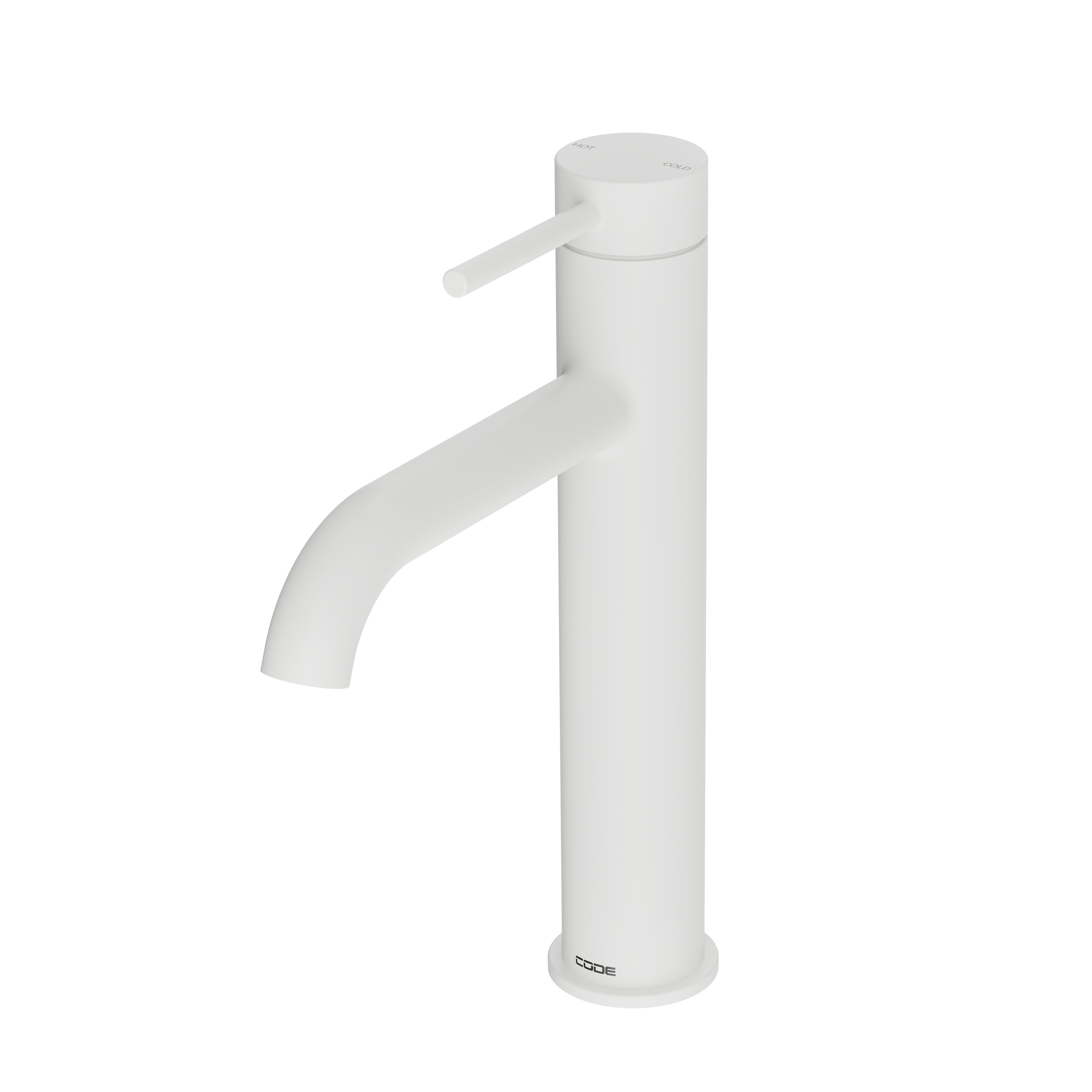 code-nature-mid-height-basin-mixer-matte-white