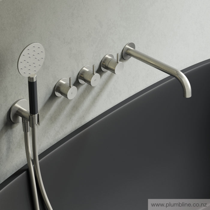 Plumbline Buddy Wall Mount Bath Spout 250mm