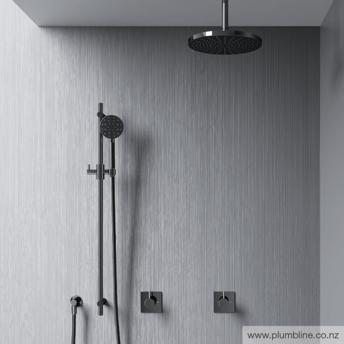 Plumbline Buddy 300mm Ceiling Mount Rainhead With 150mm Arm