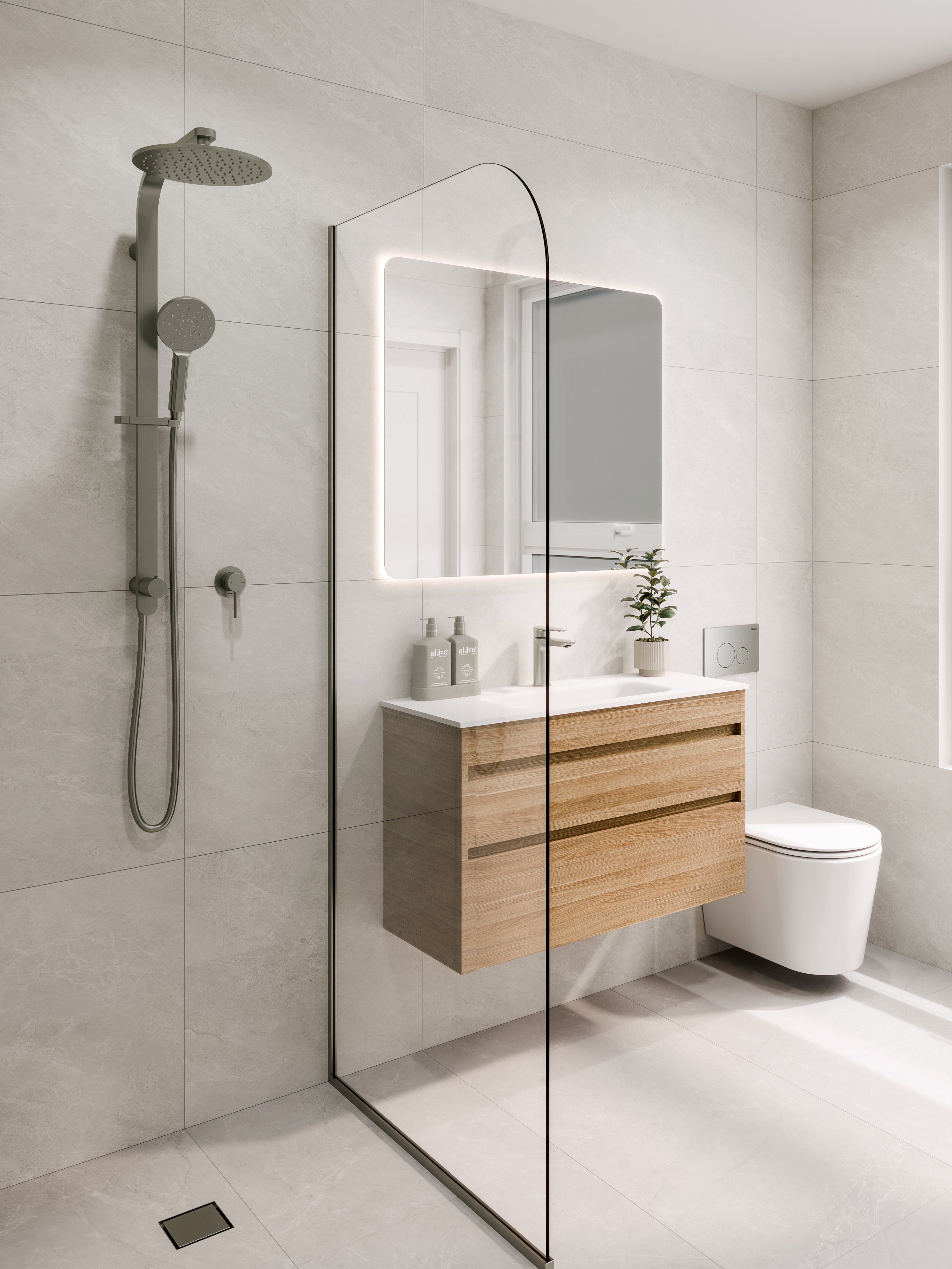 Code Luxe 900 Slim Wall Hung Vanity |  2 Drawer