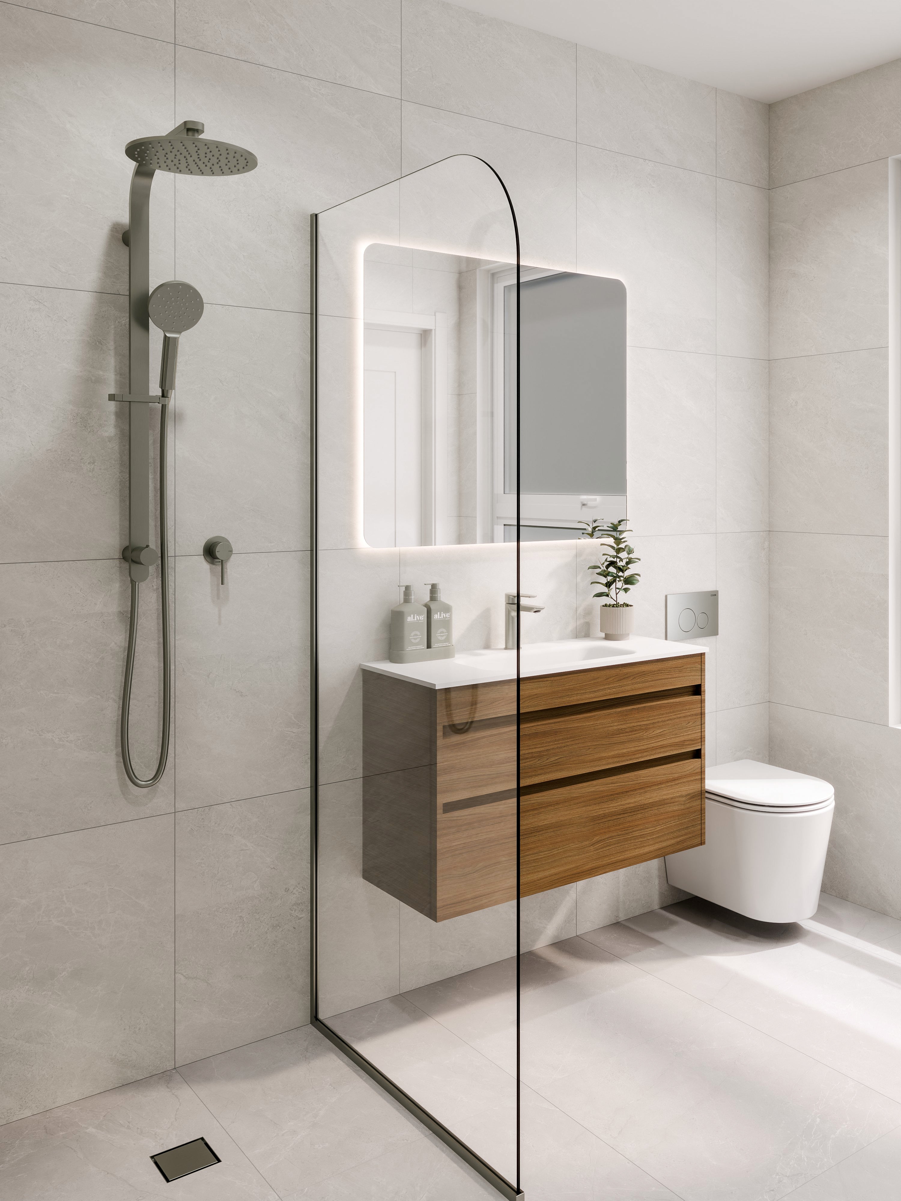 Code Luxe 600 Slim Wall Hung Vanity |  2 Drawer