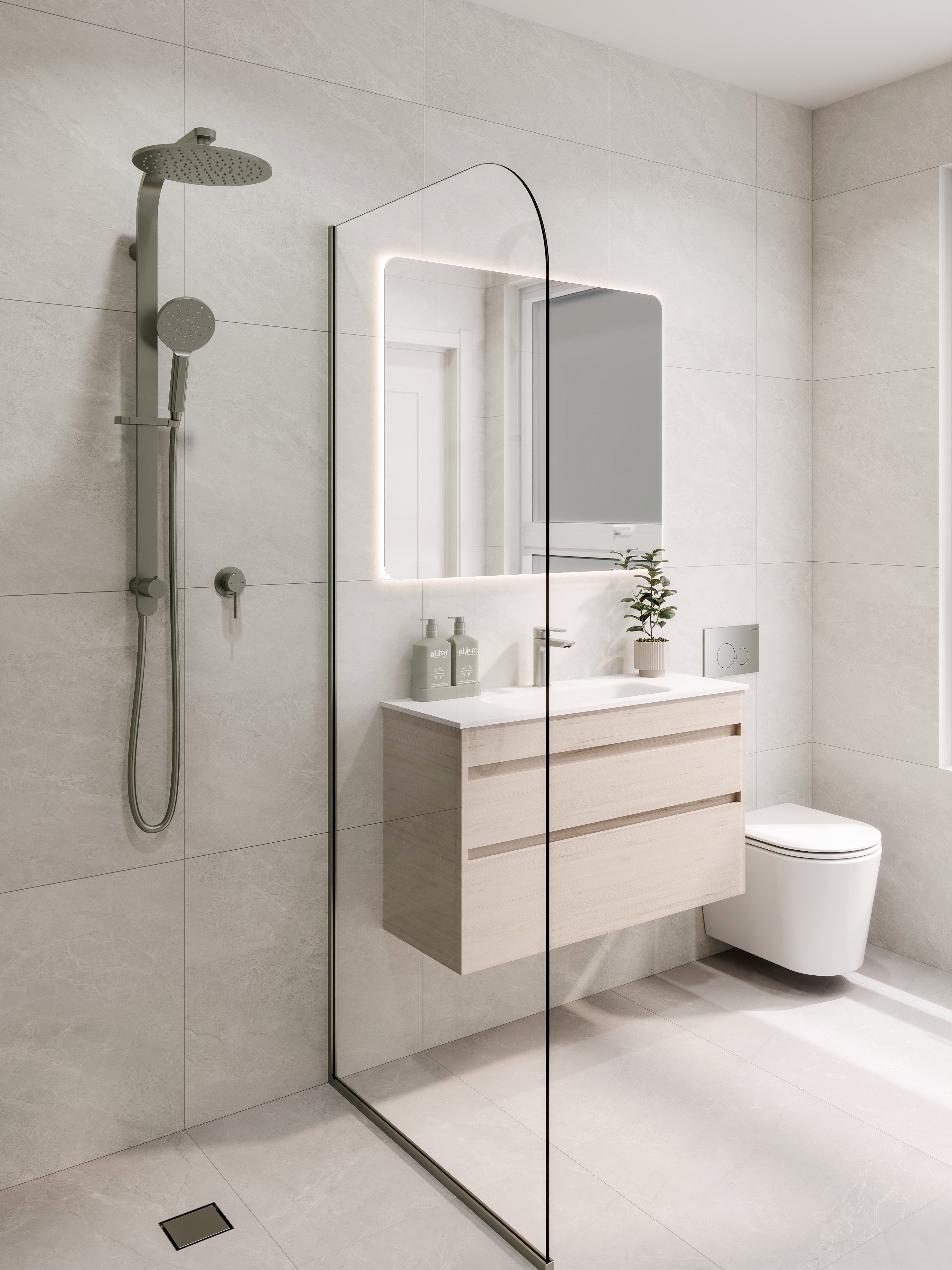 Code Luxe 600 Slim Wall Hung Vanity |  2 Drawer