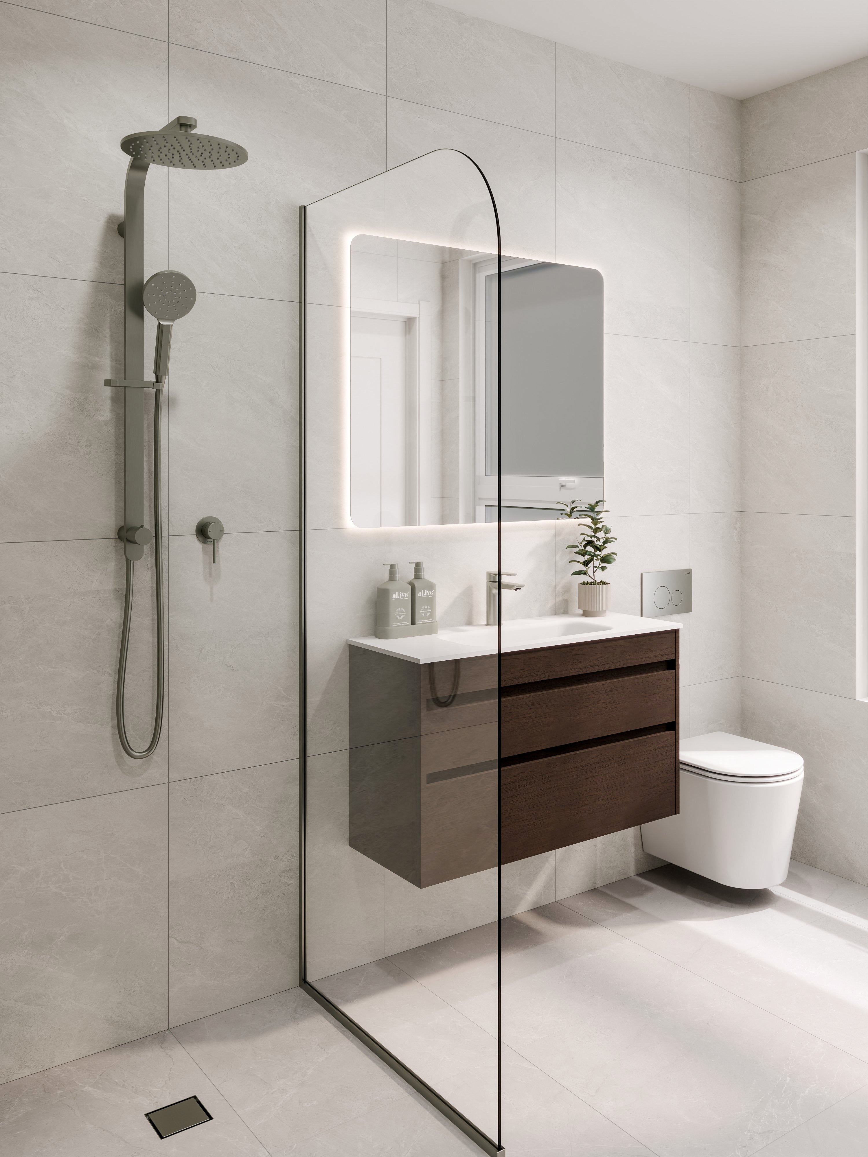 Code Luxe 600 Slim Wall Hung Vanity |  2 Drawer