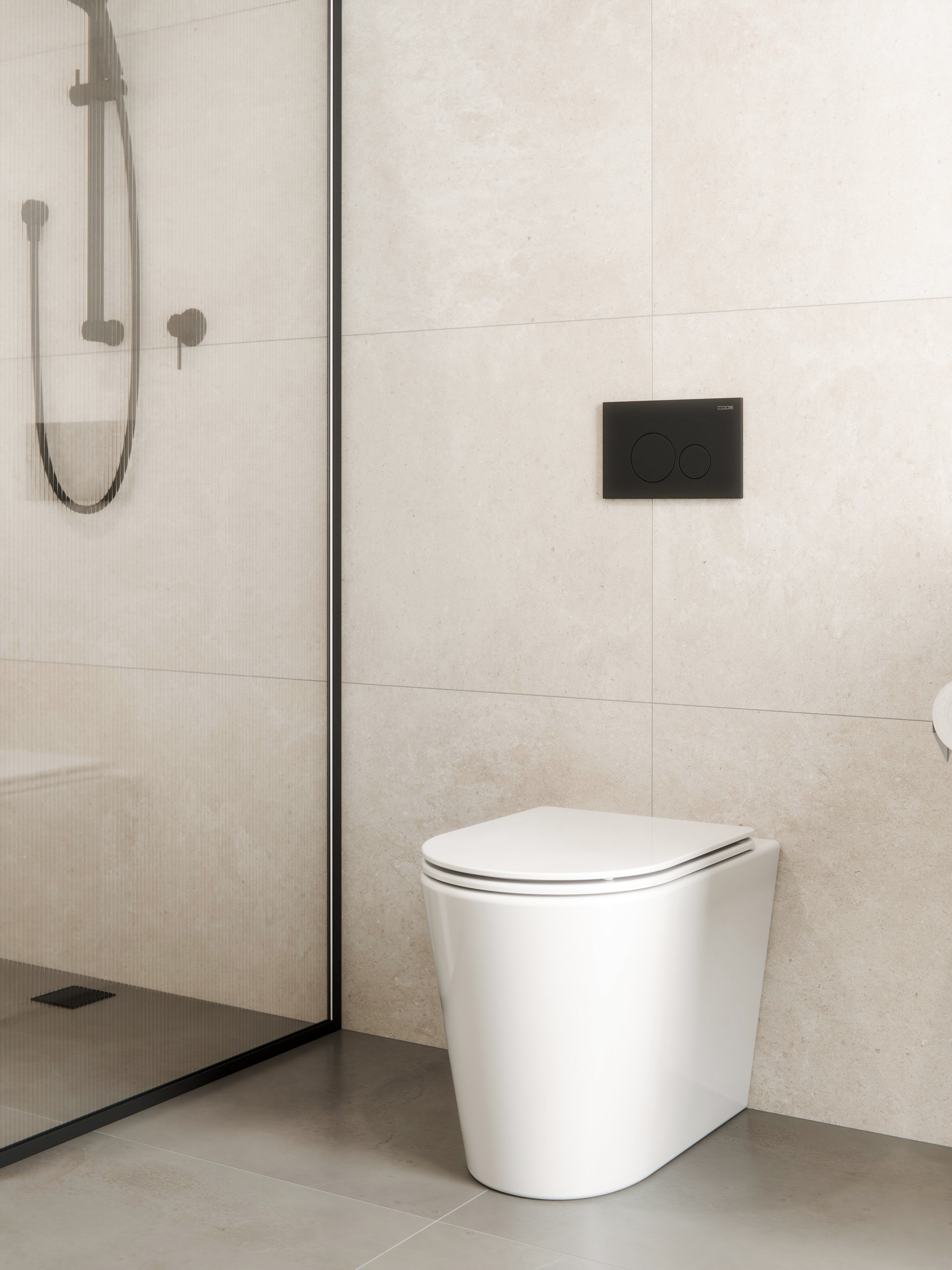 CODE PURE TYPHOON INWALL TOILET SUITE | MATTE BLACK BUTTON