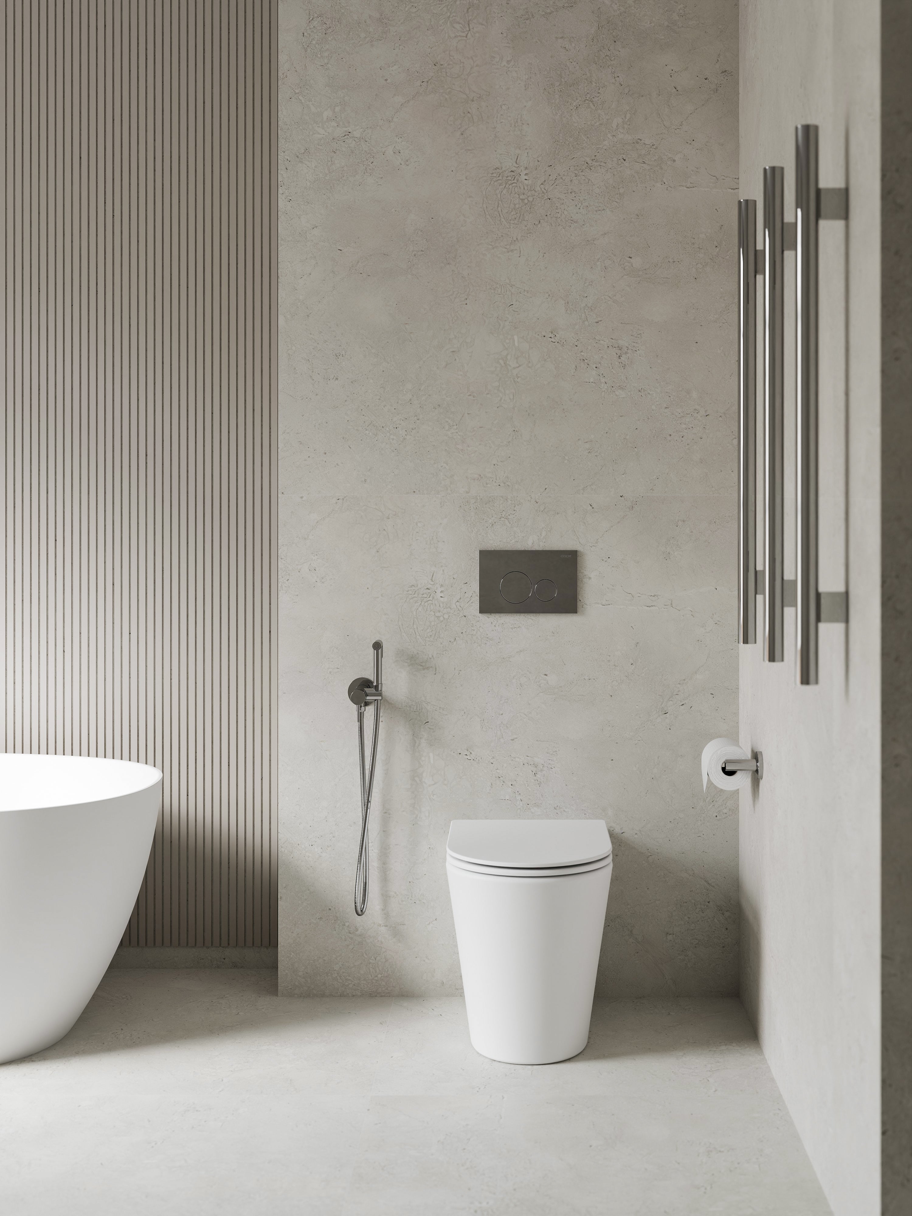 Code Pure Typhoon Inwall Toilet Suite | Chrome Button