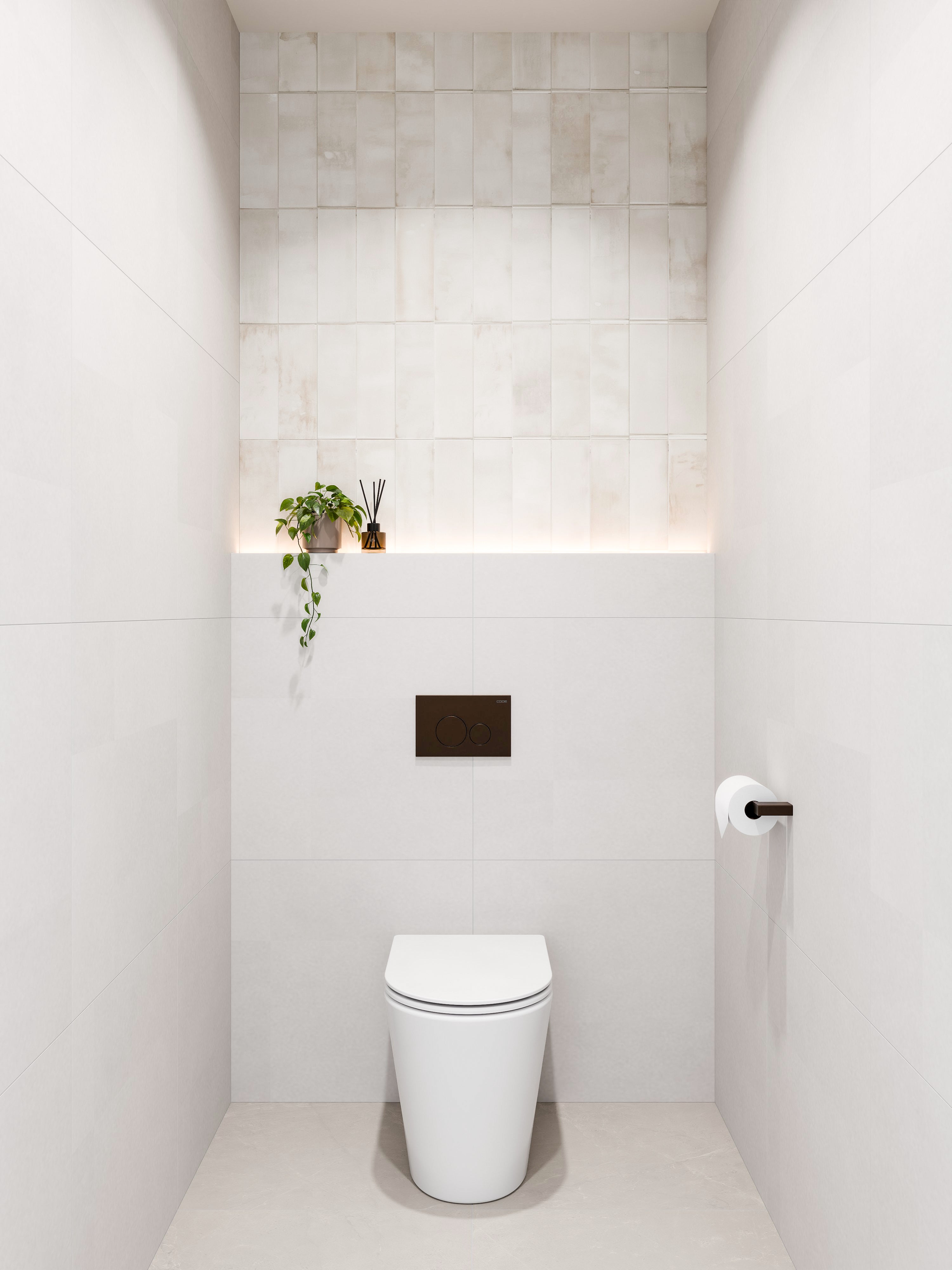 Code Pure Typhoon Inwall Toilet Suite | Brushed Bronze Button