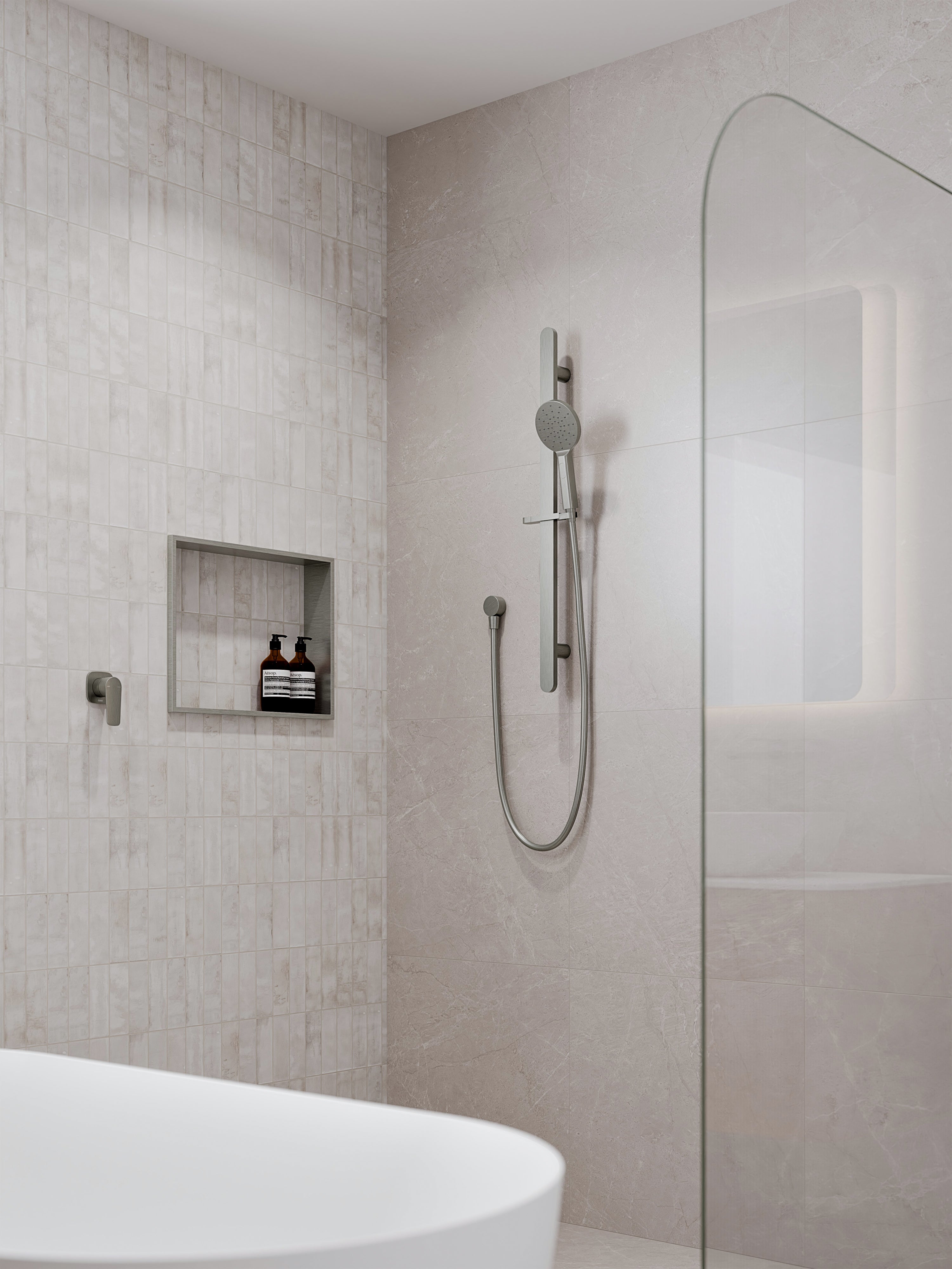 lineare-slide-shower-brushed-nickel