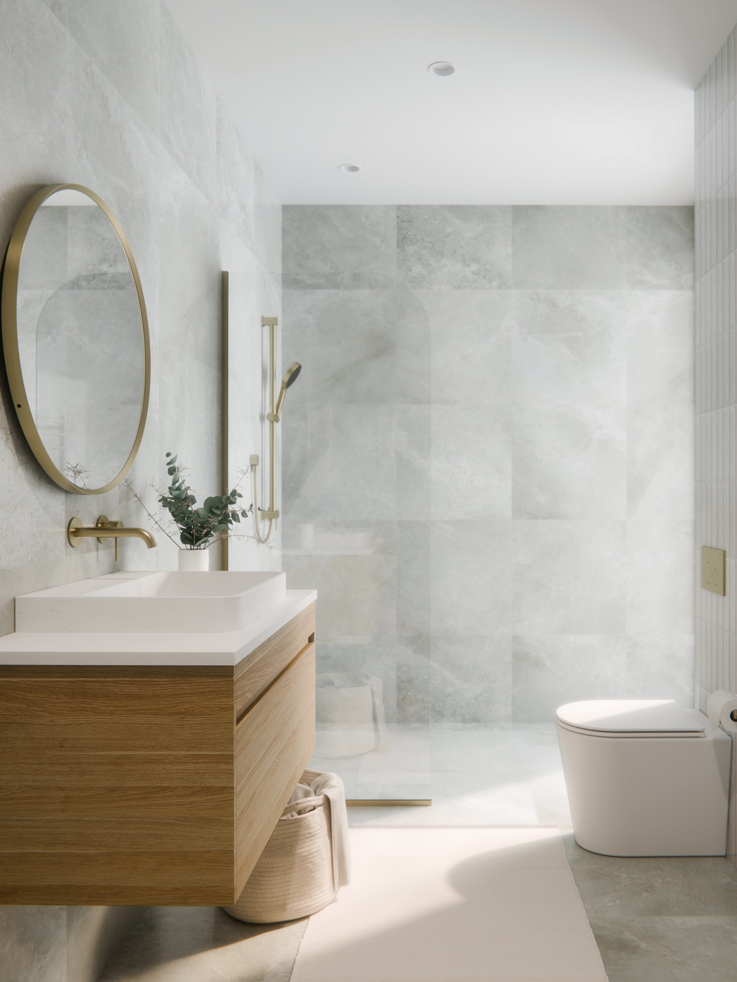 code-interiors-luxe-900-wall-hanging-vanity-classic-oak-timberland-finish-navarra-sink-bathroom-setting