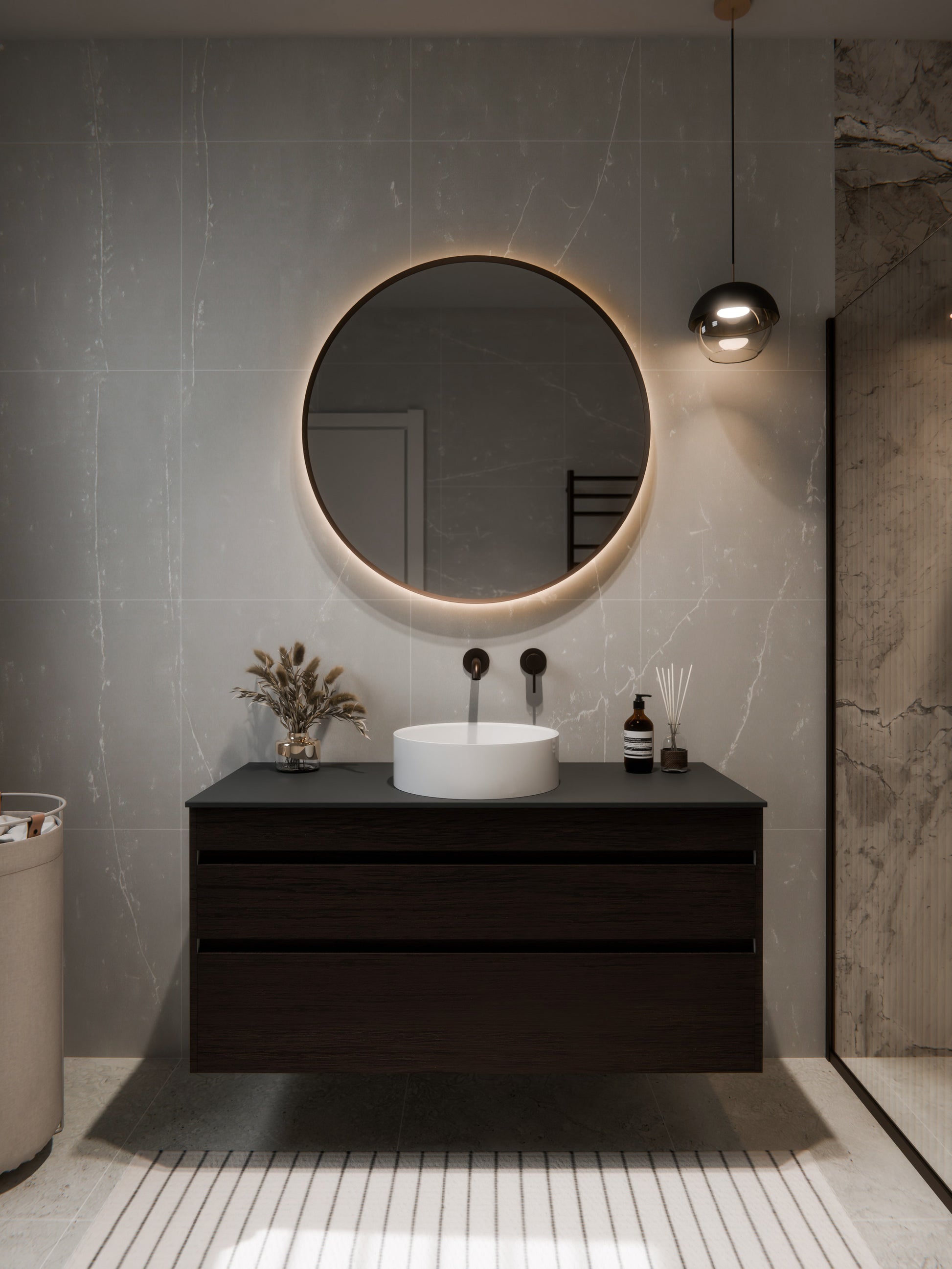 code-interiors-luxe-wall-hung-vanity-borders-oak-timberland-finish-two-drawer-framed-mirror