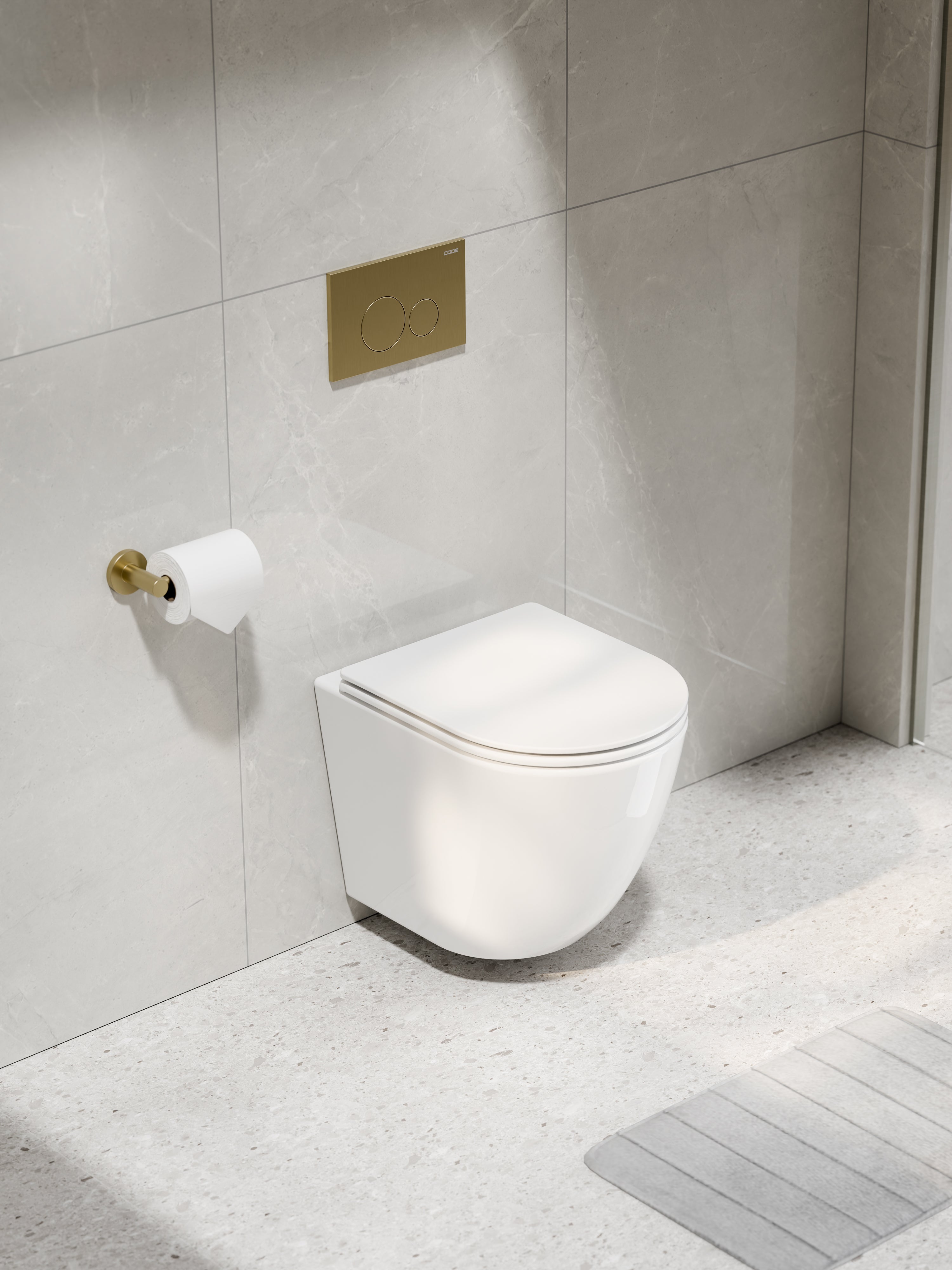 FLOW-WALL-HUNG-TYPHOON-TOILET-PACKAGE-GLOSS-WHITE-BRUSHED-BRASS-WALL-PANEL
