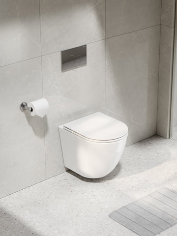 CODE-FLOW-WALL-HUNG-TYPHOON- GLOSS-WHITE-TOILET-SUITE-CHROME-BUTTON-PANEL