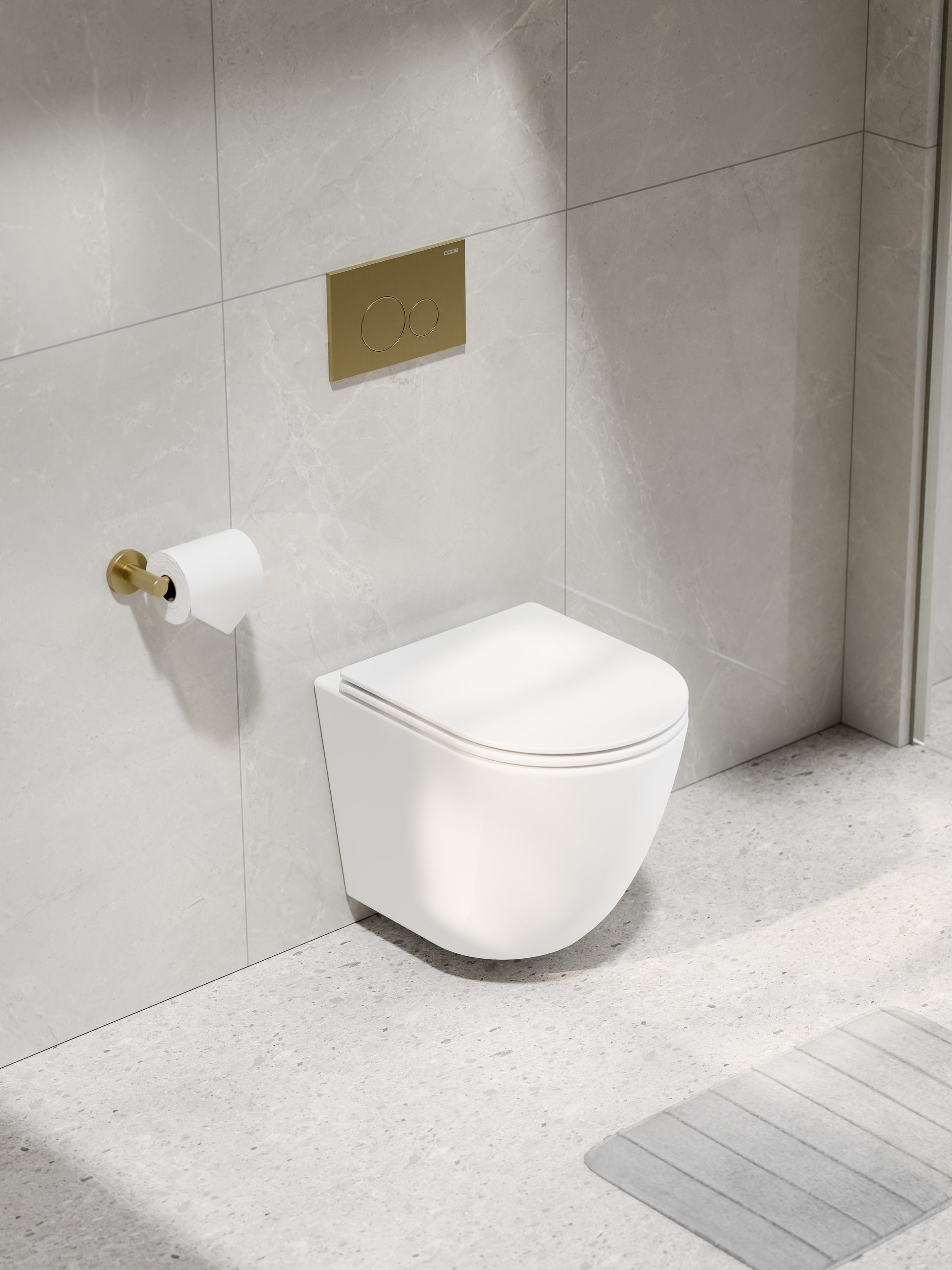 FLOW-WALL-HUNG-TYPHOON-TOILET-PACKAGE-MATTE-WHITE-BRUSHED-BRASS-WALL-PANEL