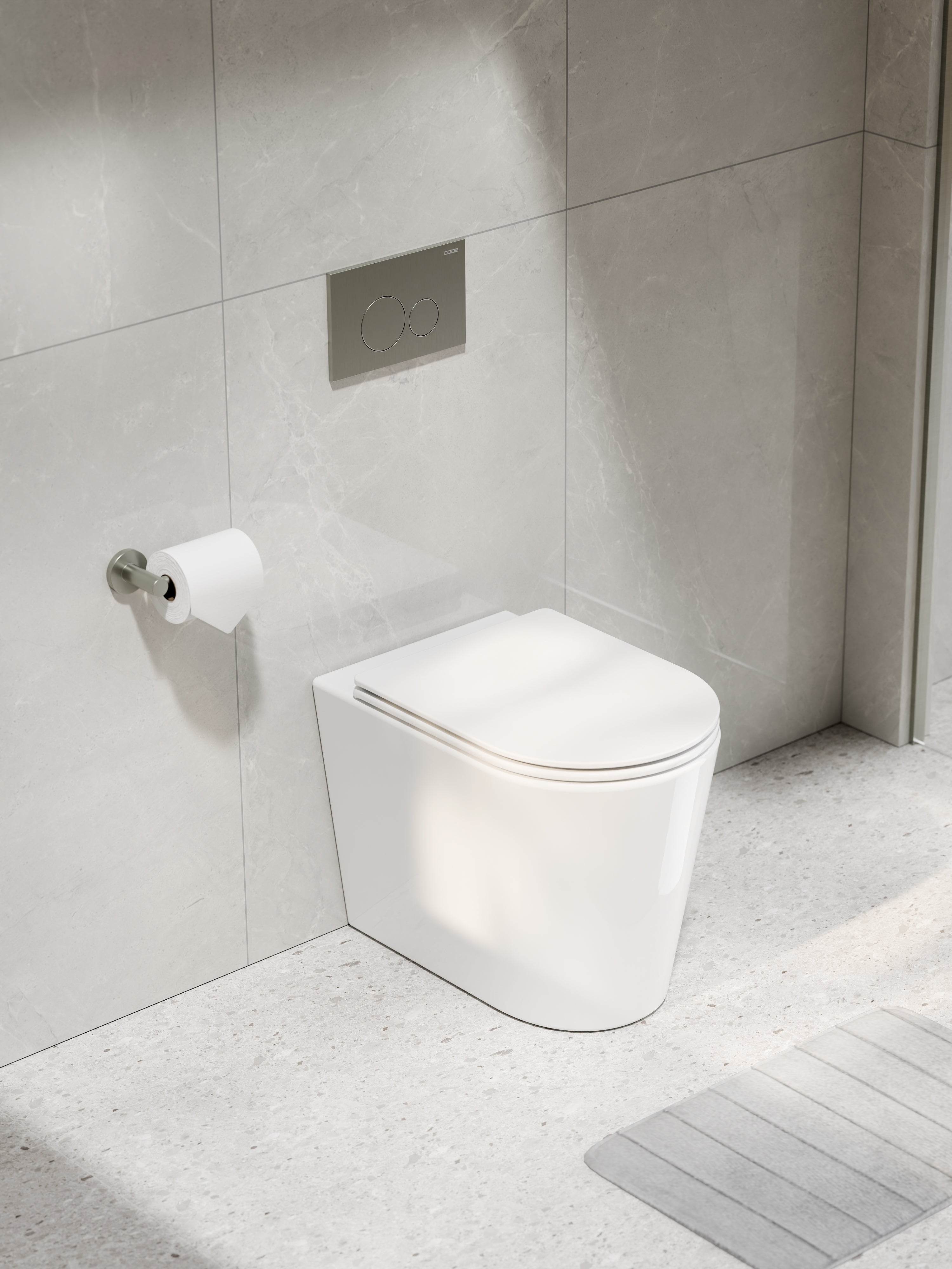 CODE PURE TYPHOON INWALL TOILET SUITE | BRUSHED NICKEL BUTTON