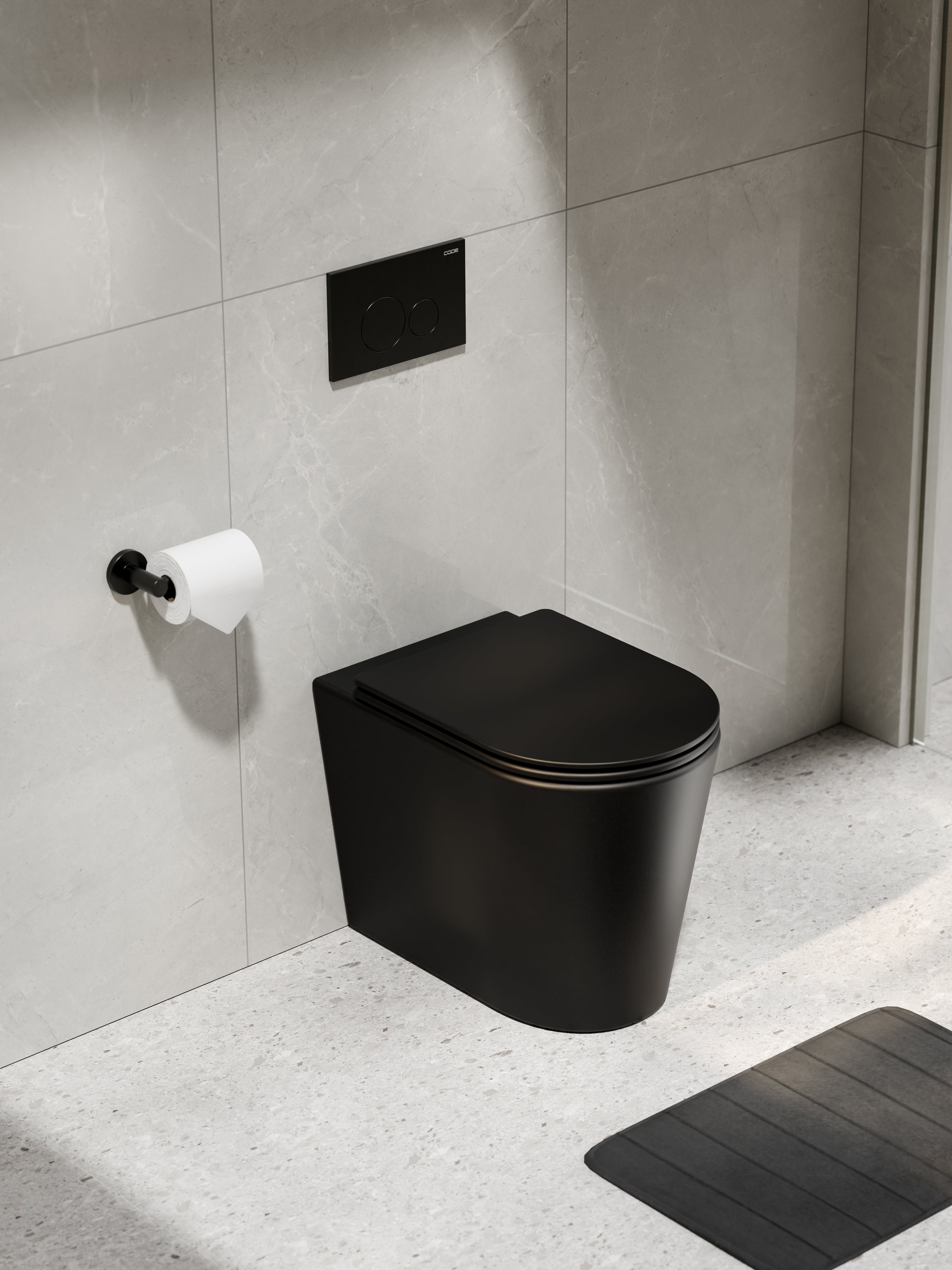 Code Pure Typhoon Inwall Toilet Suite | Gunmetal Button