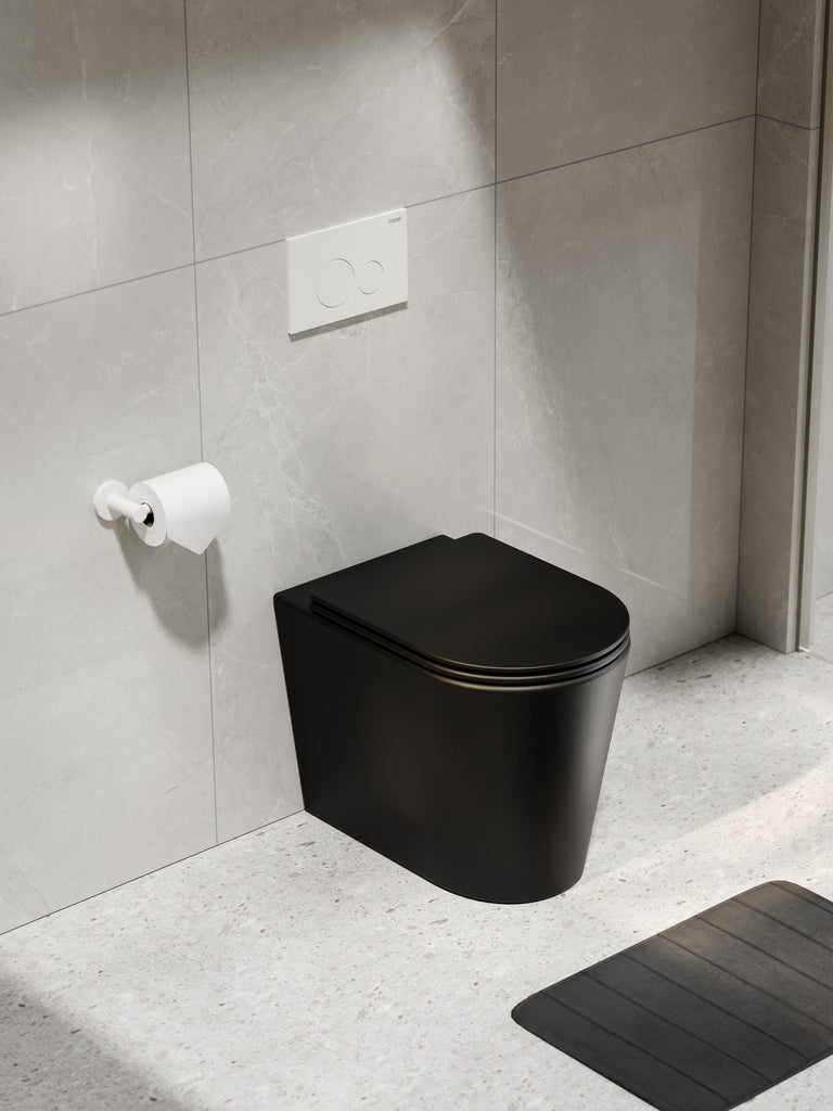 code-pure-typhoon-in-wall-cistern-matte-black-toilet-suite-with-matte-white-flush-panel-in-bathroom-setting